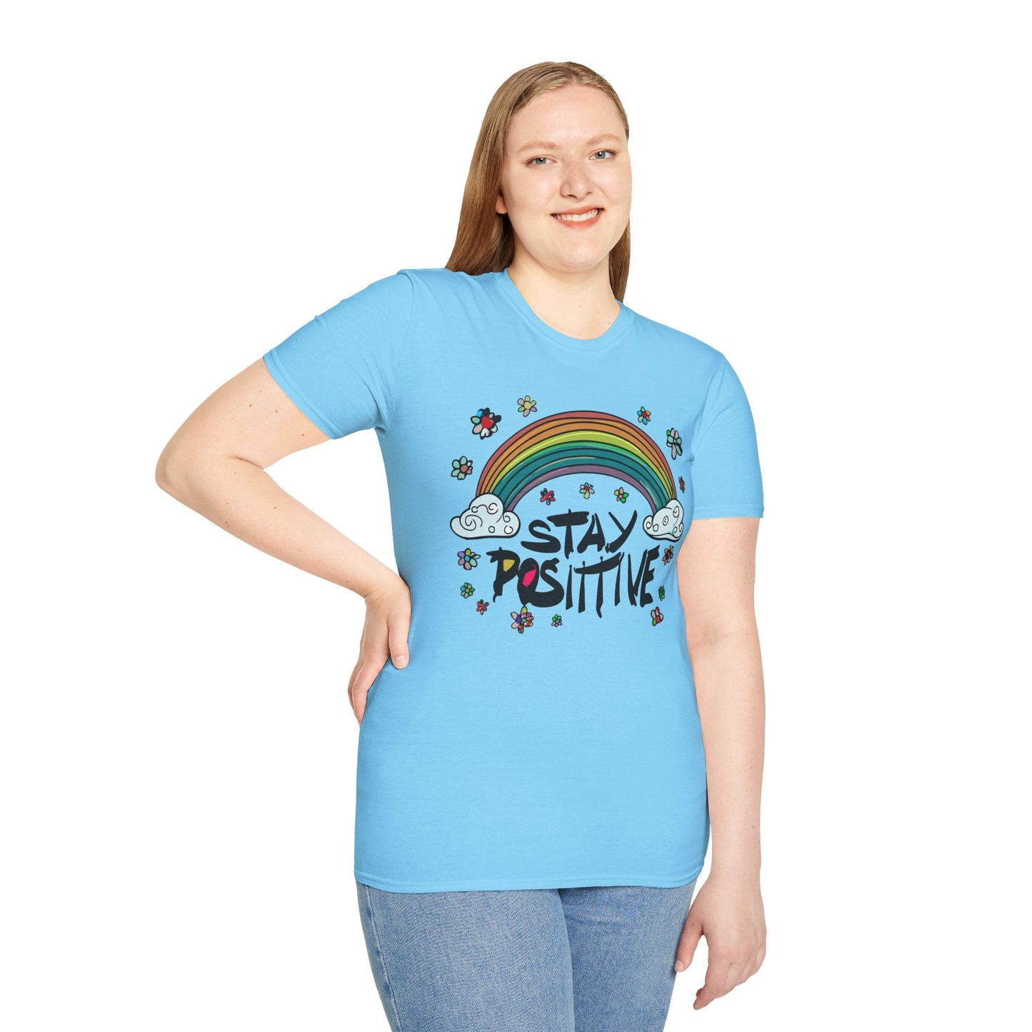 Positive Slogan T Shirt Unisex Softstyle Tee With Positive Words And Good Quotes Gildan 64000