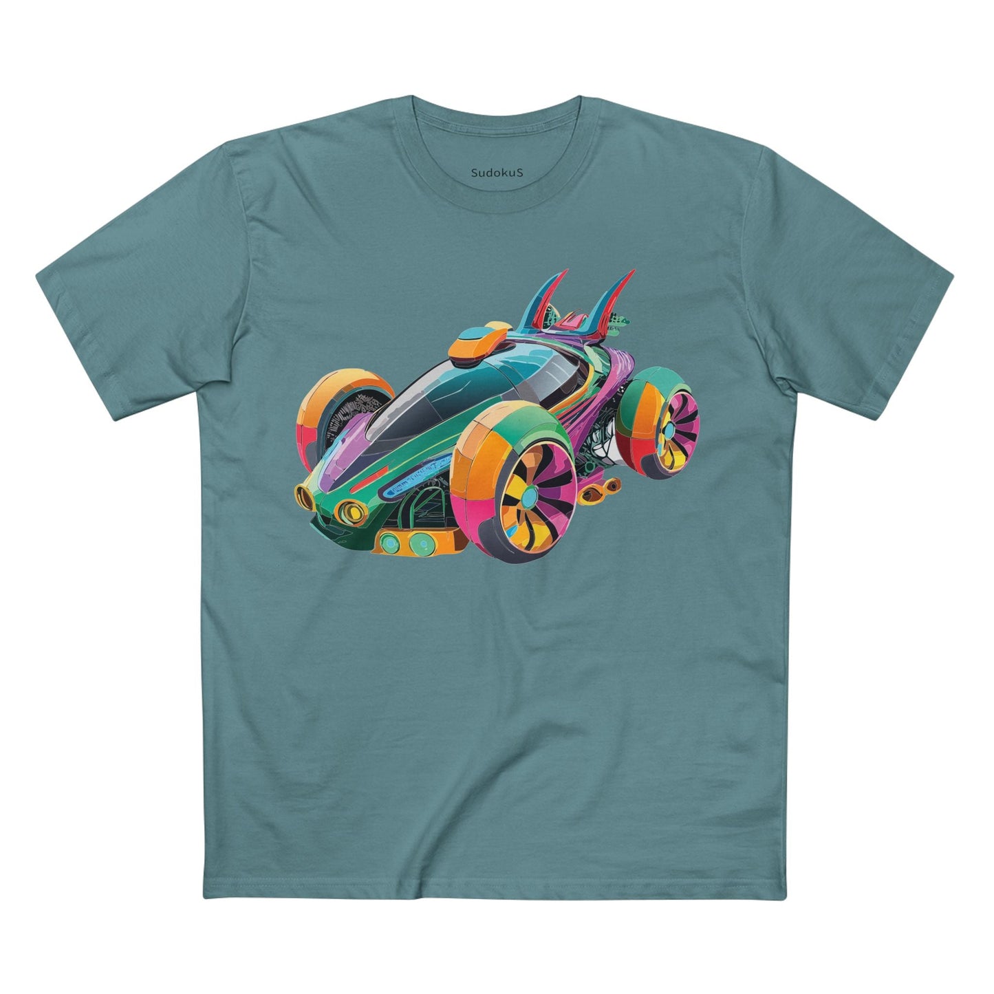 Car Graphic Unisex 100 Cotton Staple Tee 22