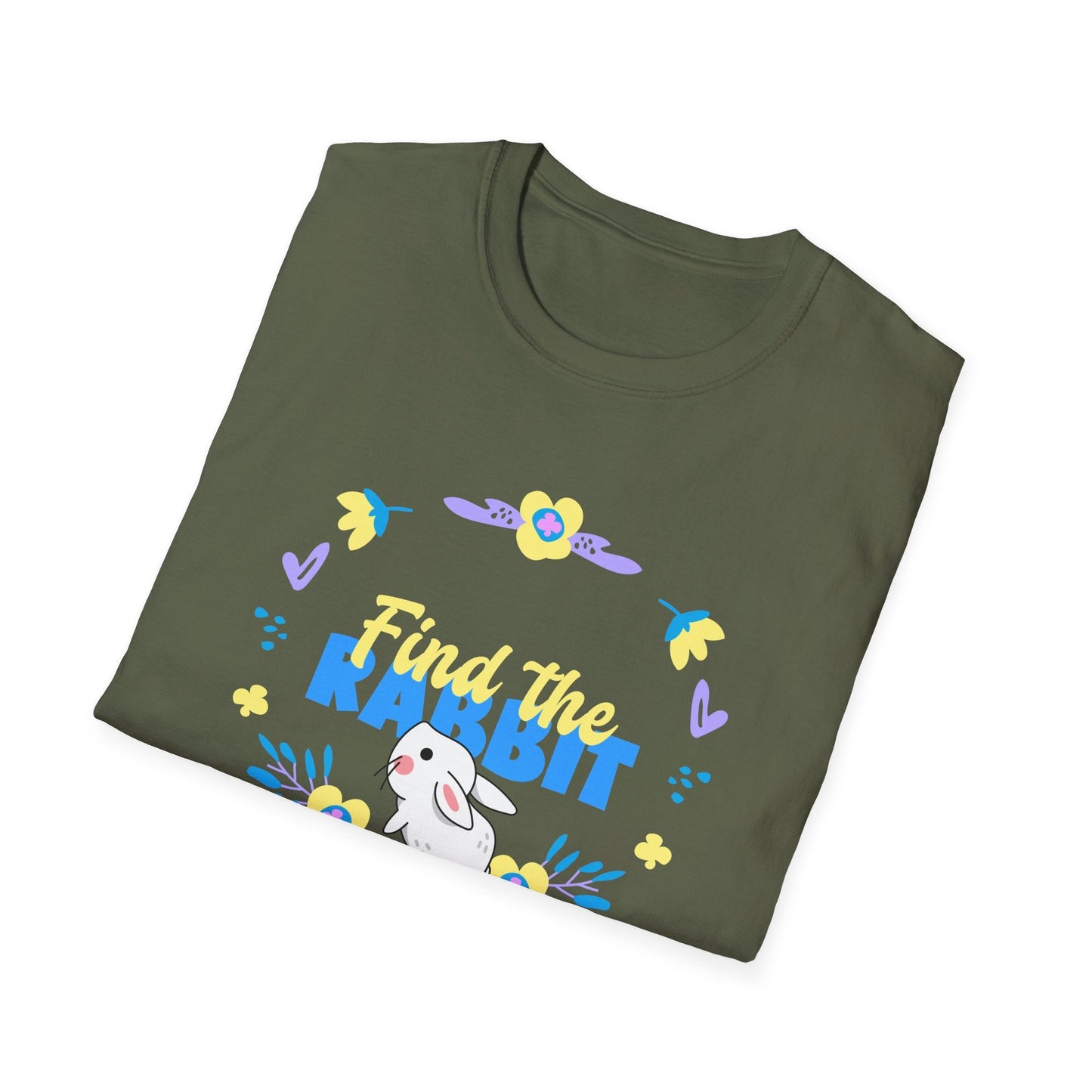 Easter Bunny T Shirt Unisex Gildan Softstyle 64000 Breathable Cotton Easter Design