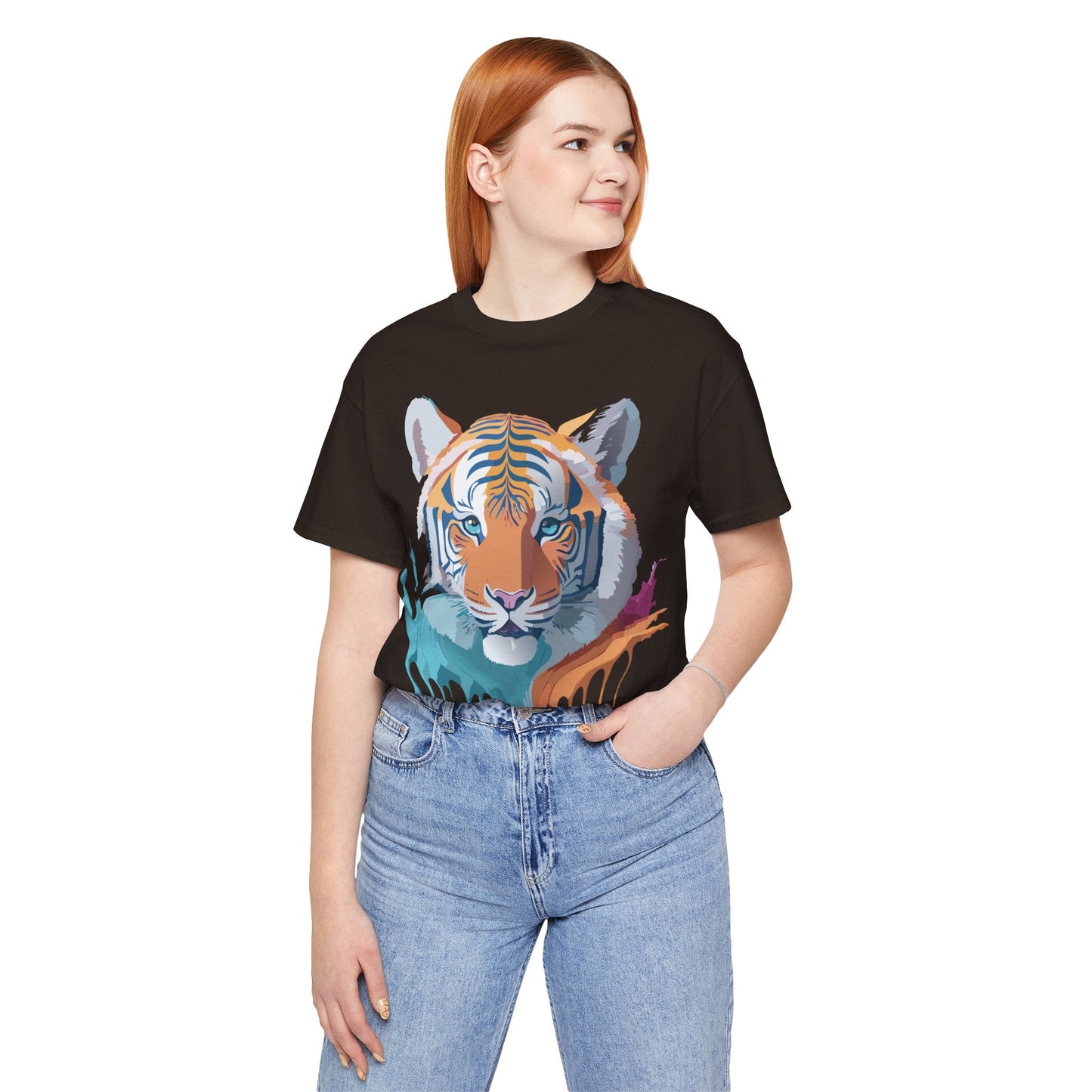 Tiger Graphic Tee Unisex Jersey Short Sleeve Vintage Inspired Artwork Adelpha Art Design