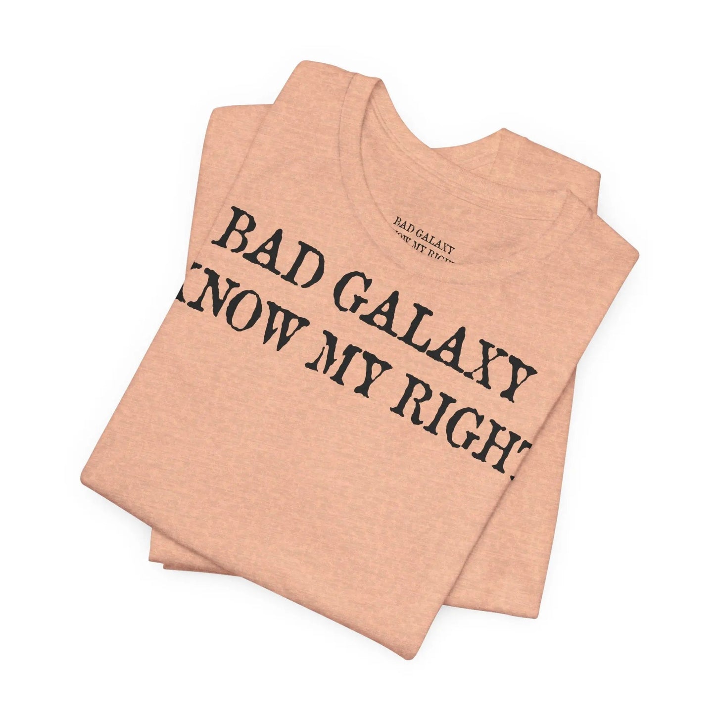 Red Stamp Tee Shirt Made In USA With 100 Percent Cotton Eco Inks From Bad Galaxy Official