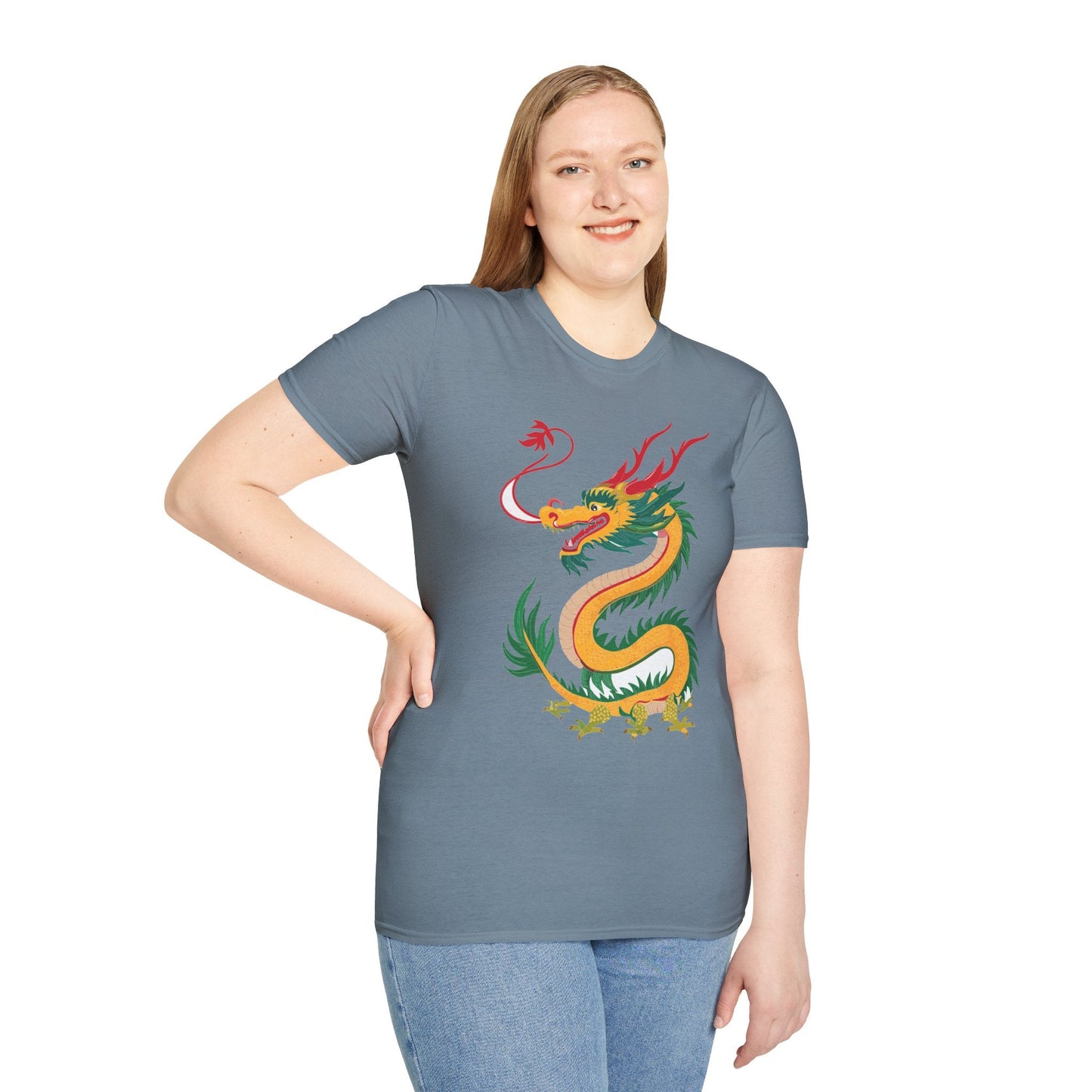 Dragon T Shirt Unisex Dragon Shirt Animal Shirt Gildan Softstyle 64000 100 Percent Cotton Tee
