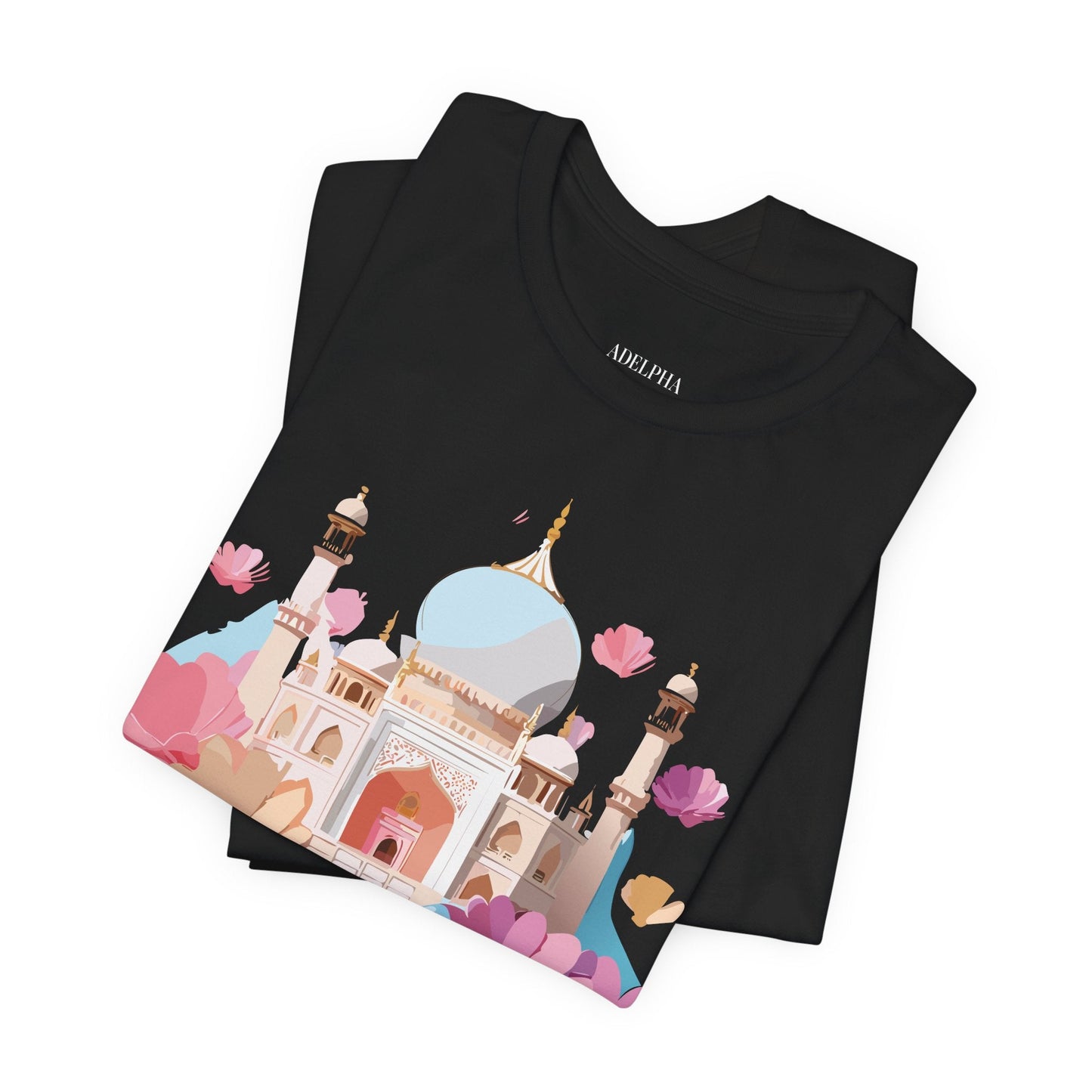 Unisex Taj Mahal Graphic Tee Tourist Shirt With Vintage Adelpha Artwork For Travel Lovers