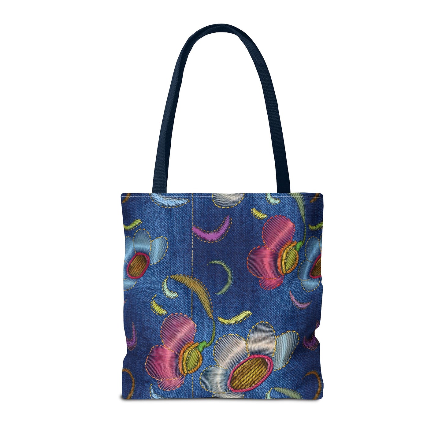Denim Fabric Imitation Print Unisex Canvas Bag Poly Spun 3 Sizes Tote Bag 165