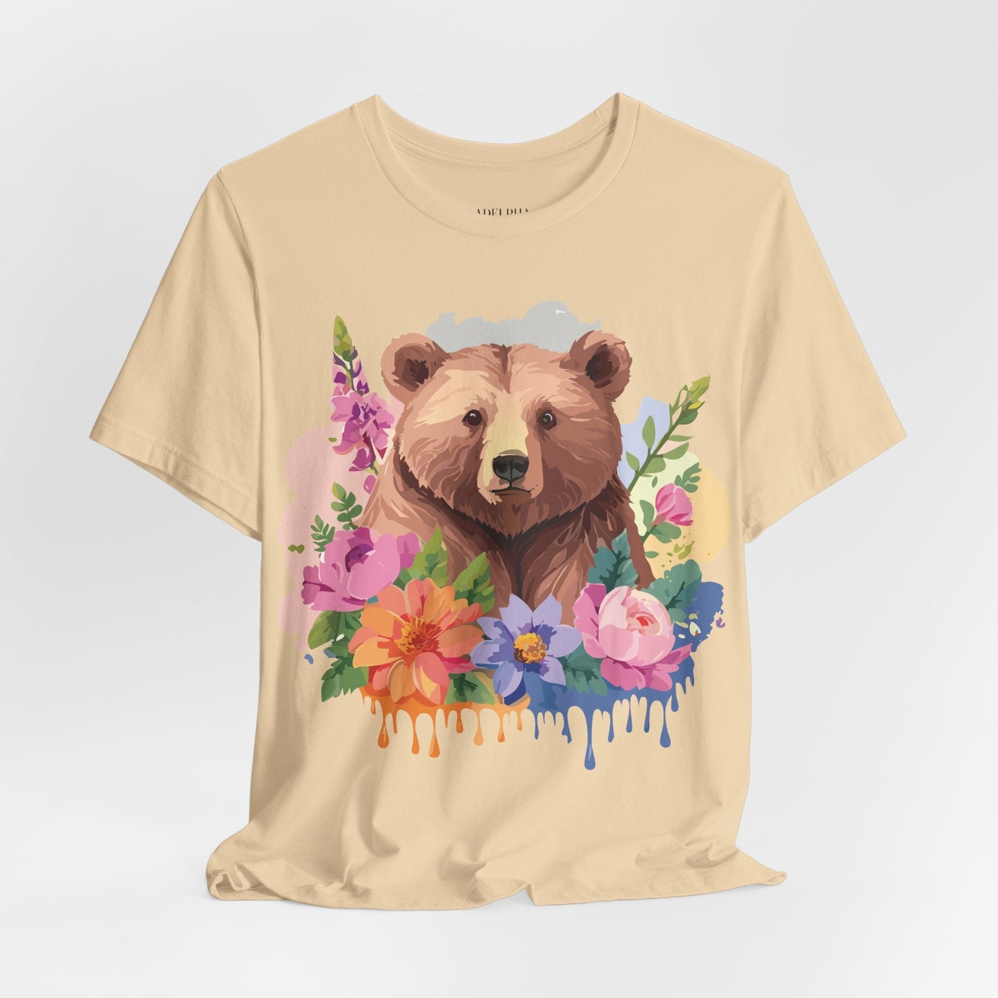 Bear Graphic Unisex 100 Cotton Short Sleeve Art Design Vintage T-Shirt 1