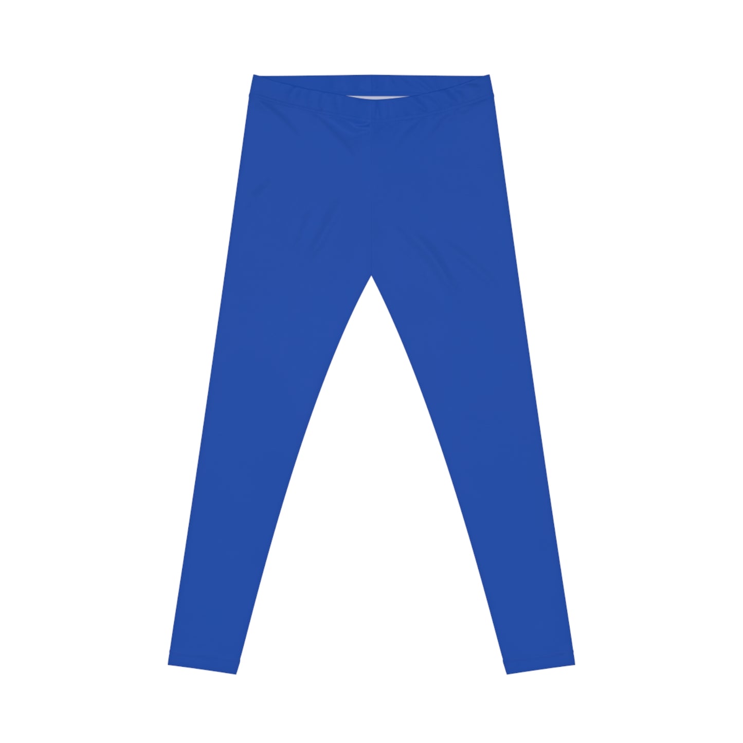 Cobalt Blue Color Women's Poly-Span Casual Leggings XS-2XL