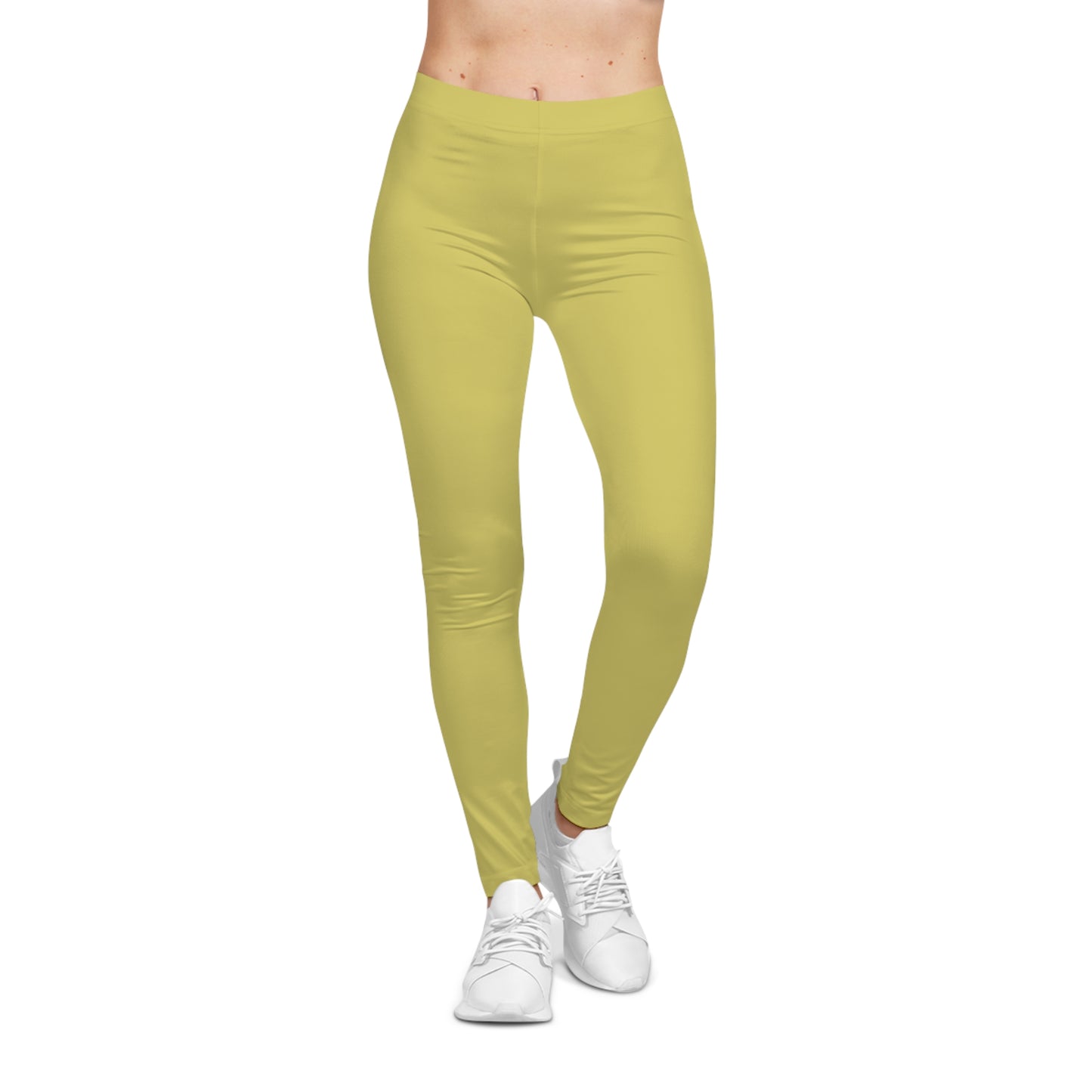 Golden Sand Color Women's Poly-Span Casual Leggings XS-2XL