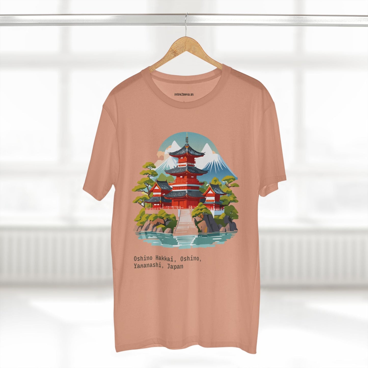Retro2Nova Unisex Japan Shirt Travel Shirt TT30 Premium Cotton Tee With Original Art Design