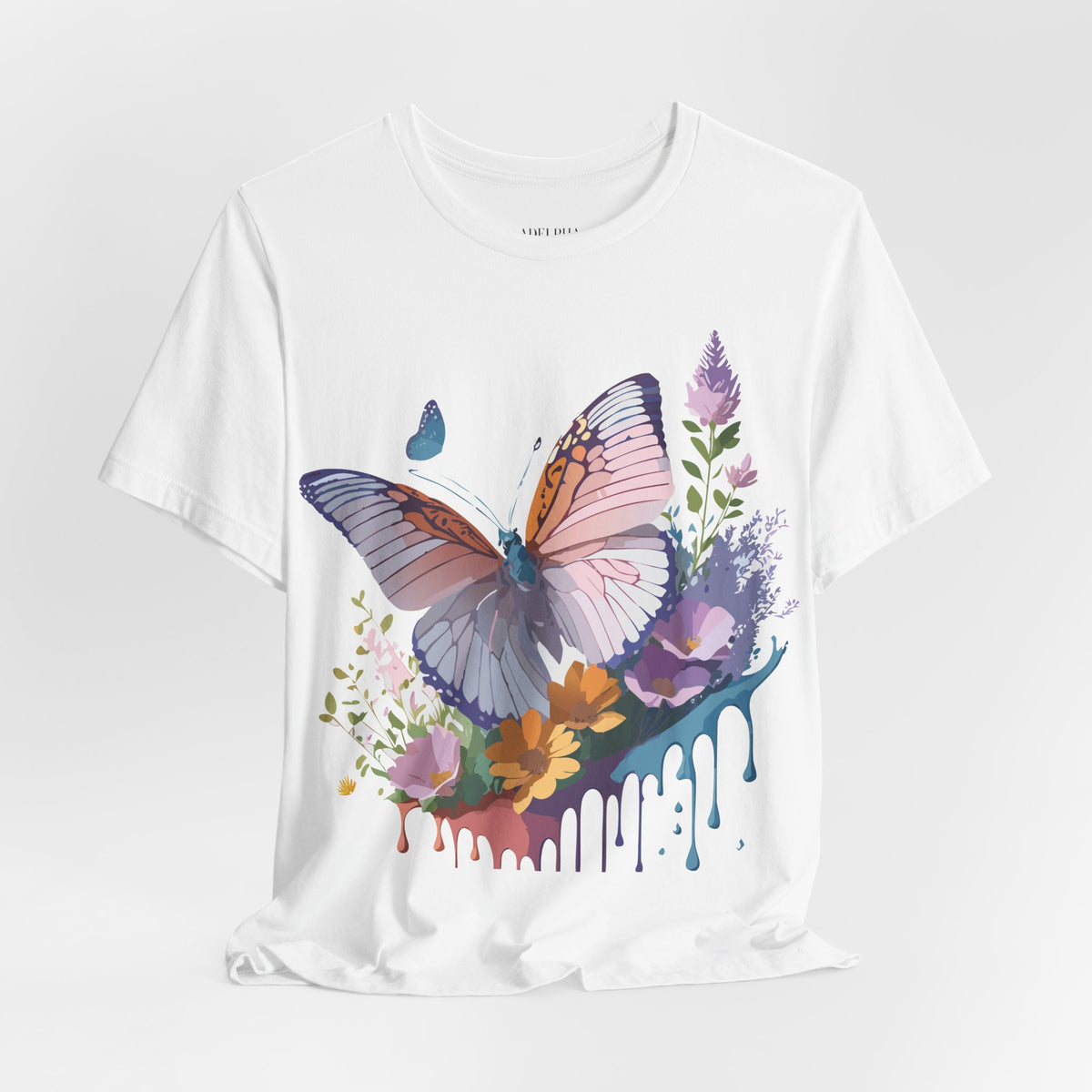 Butterfly Graphic Unisex Cotton Bella+Canvas Tee with Art Design n08