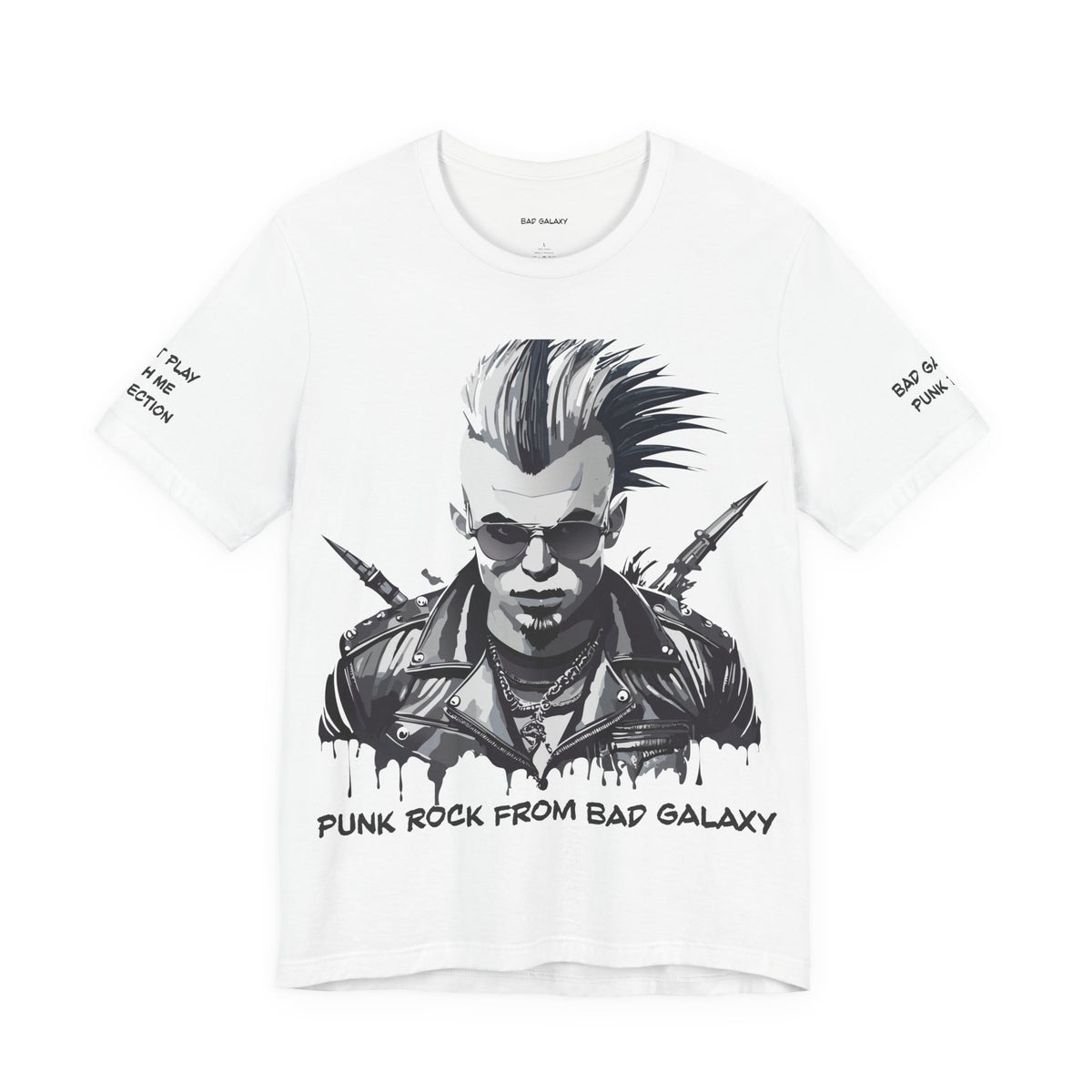Punk Rock Graphic Unisex Cotton Bella+Canvas Tee with Art Design b29