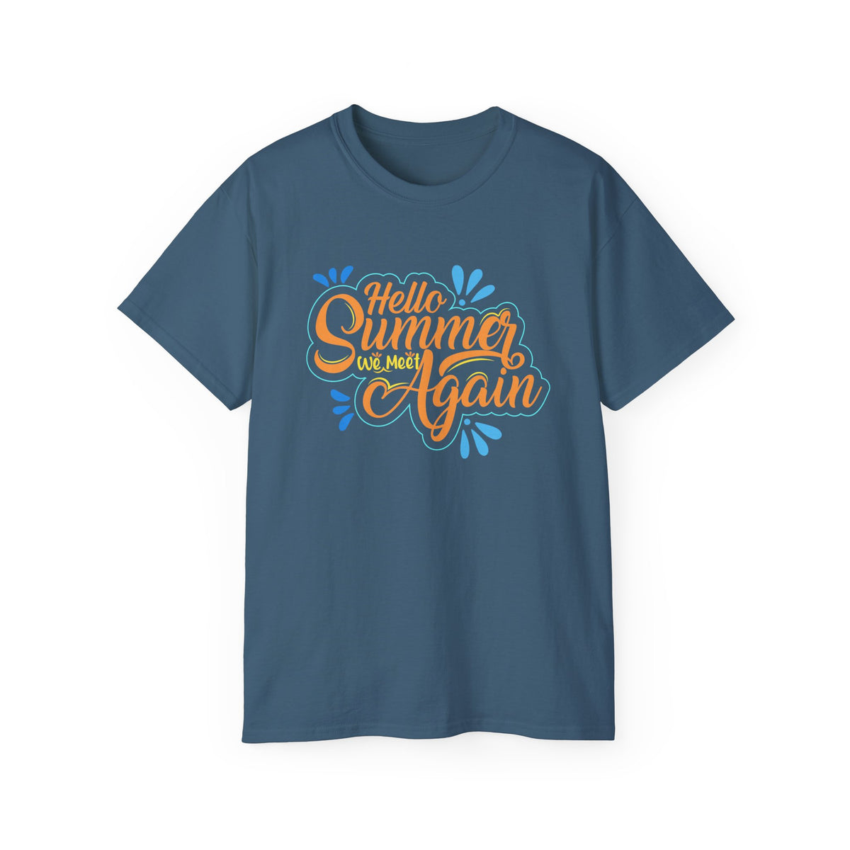 Hello Summer Again T-Shirt | Summer Script Graphic Tee
