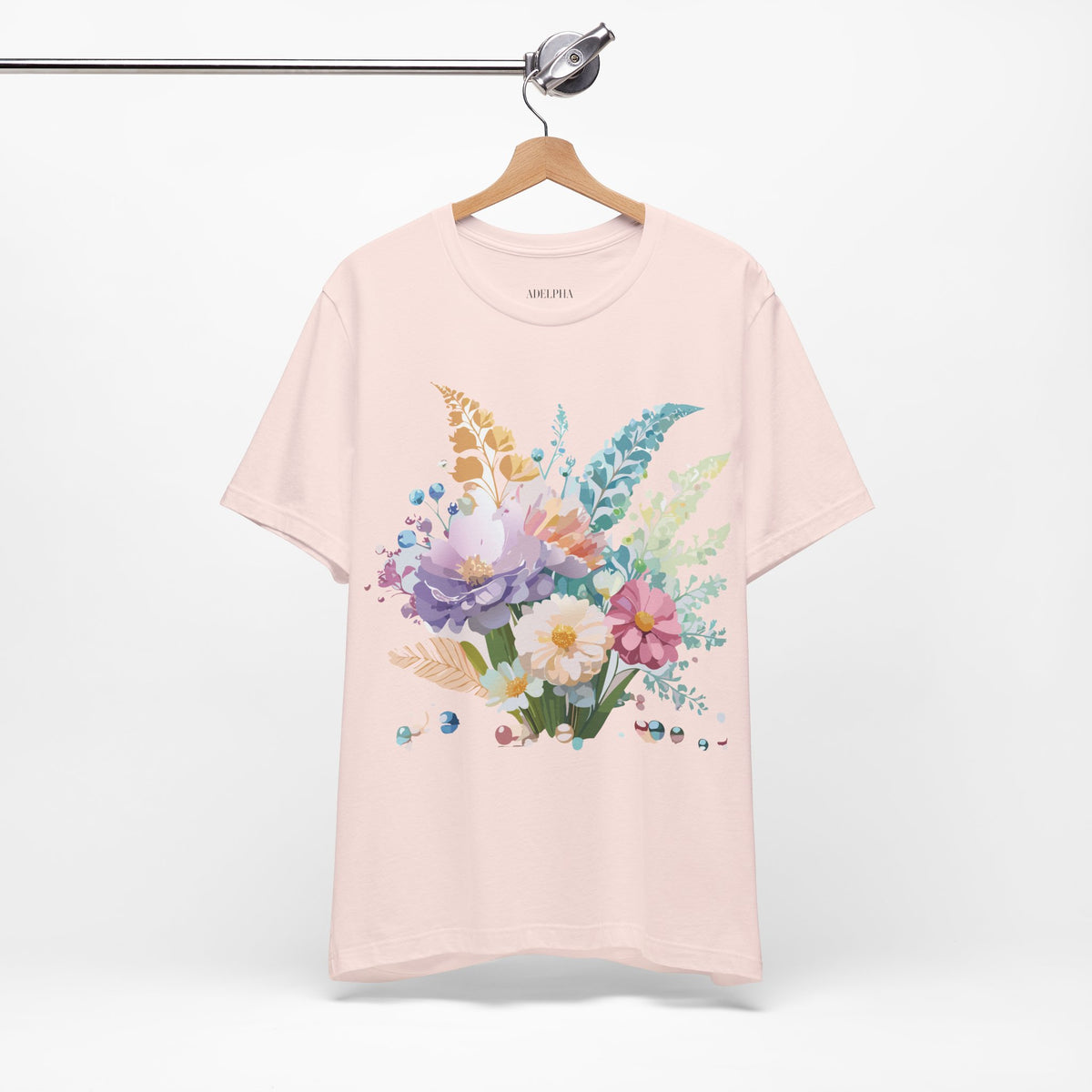 Floral Graphic Tee Shirt - Bella+Canvas Unisex 100 Cotton 16