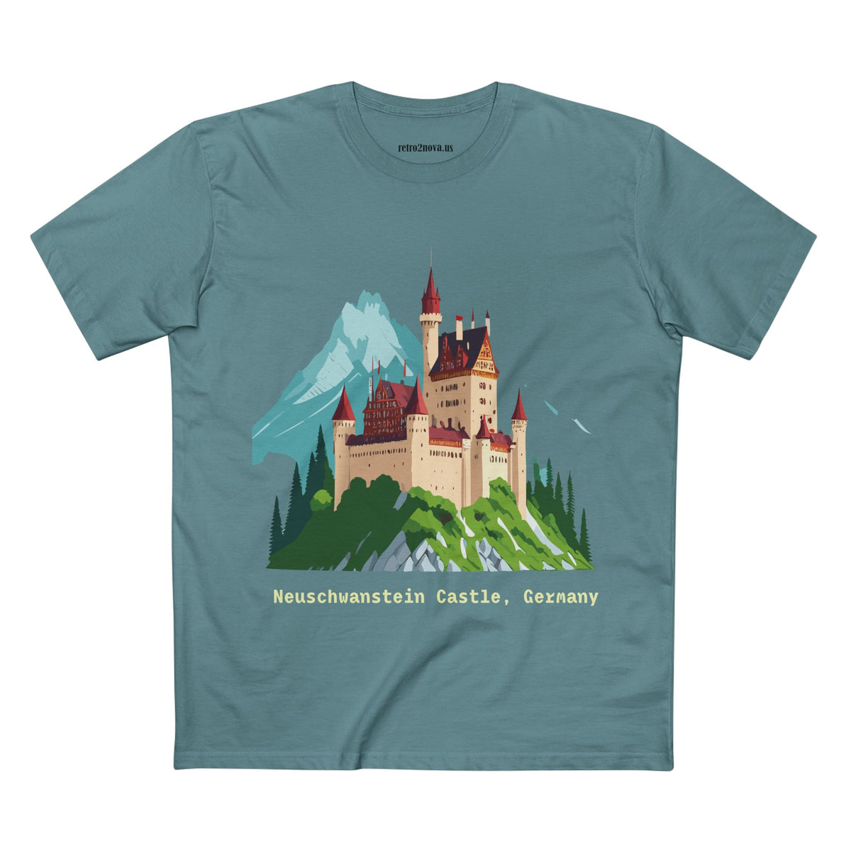 Neuschwanstein Castle Illustration T-Shirt | Germany Travel Tee