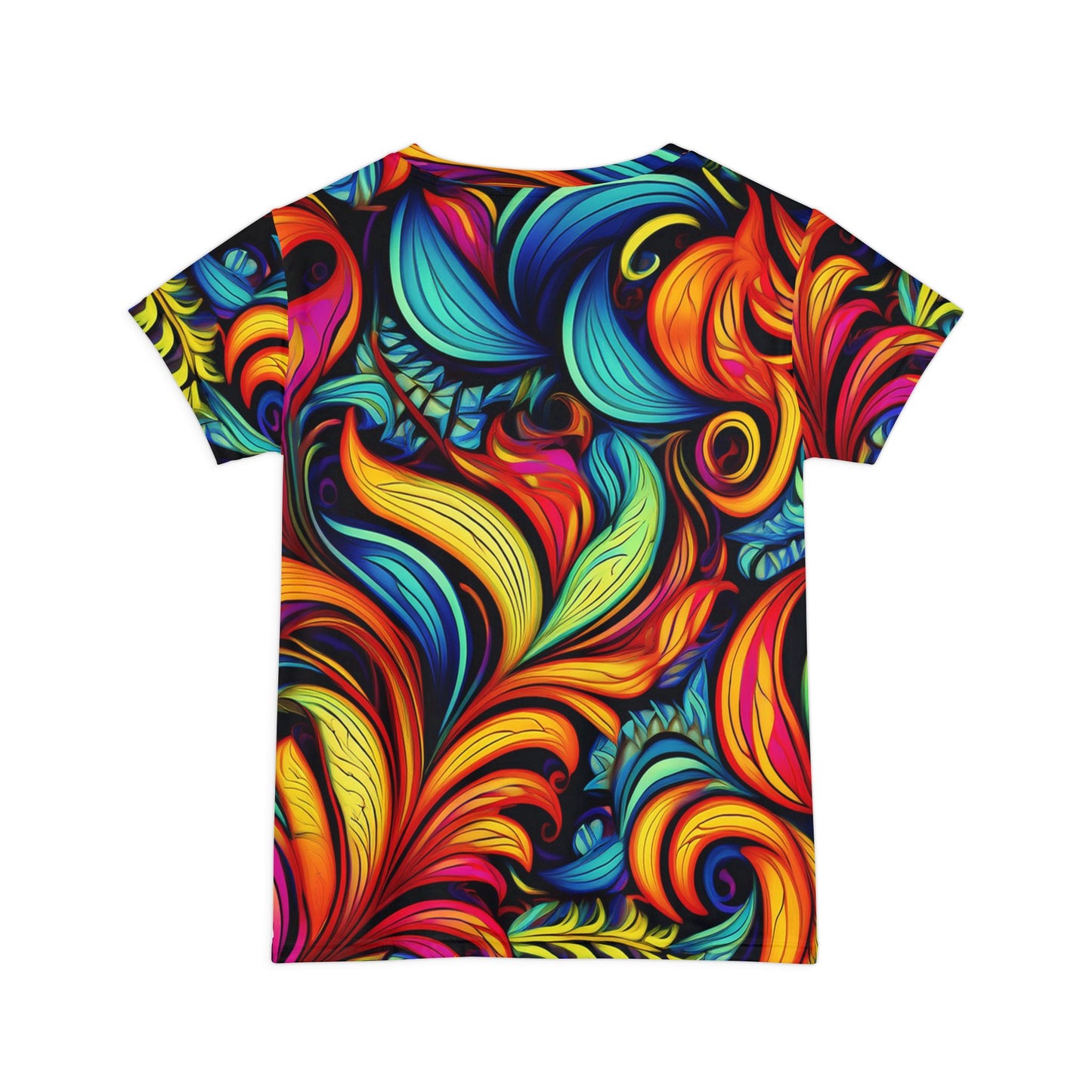 Women Poly Span T-Shirt with Floral Print