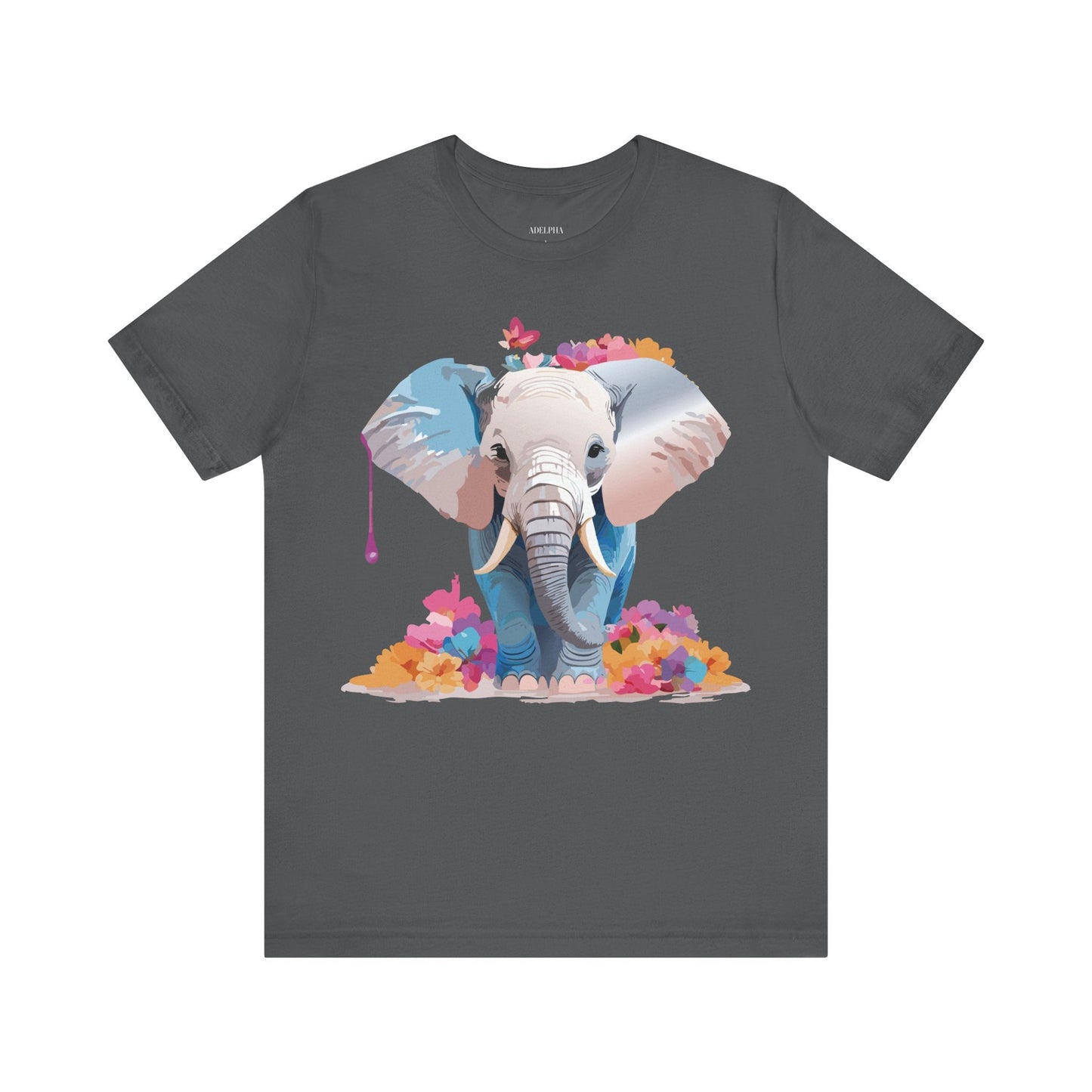 Elephant Graphic Tee Unisex Short Sleeve by Adelpha Premium Vintage Inspired Artwork