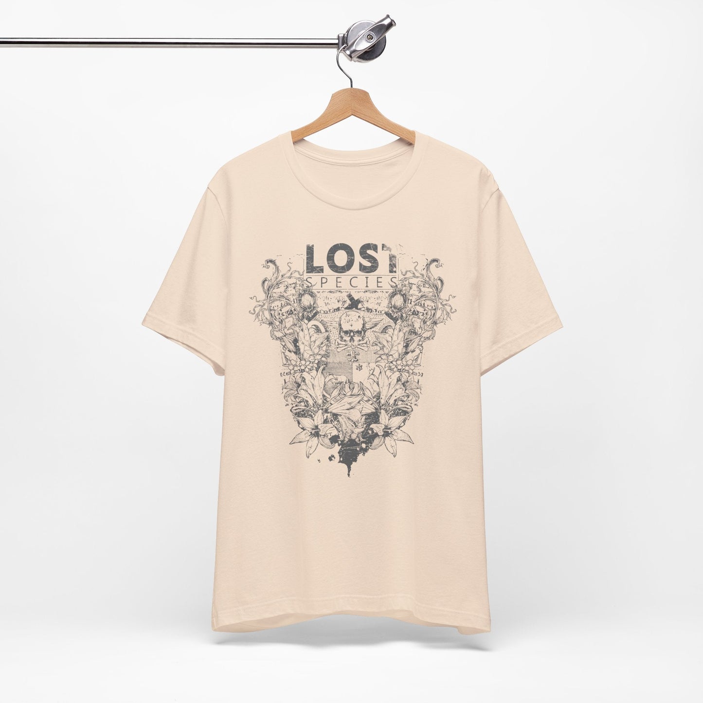 Lost Species Tee Floral Wildlife Illustration Rock Band T-Shirt A-7