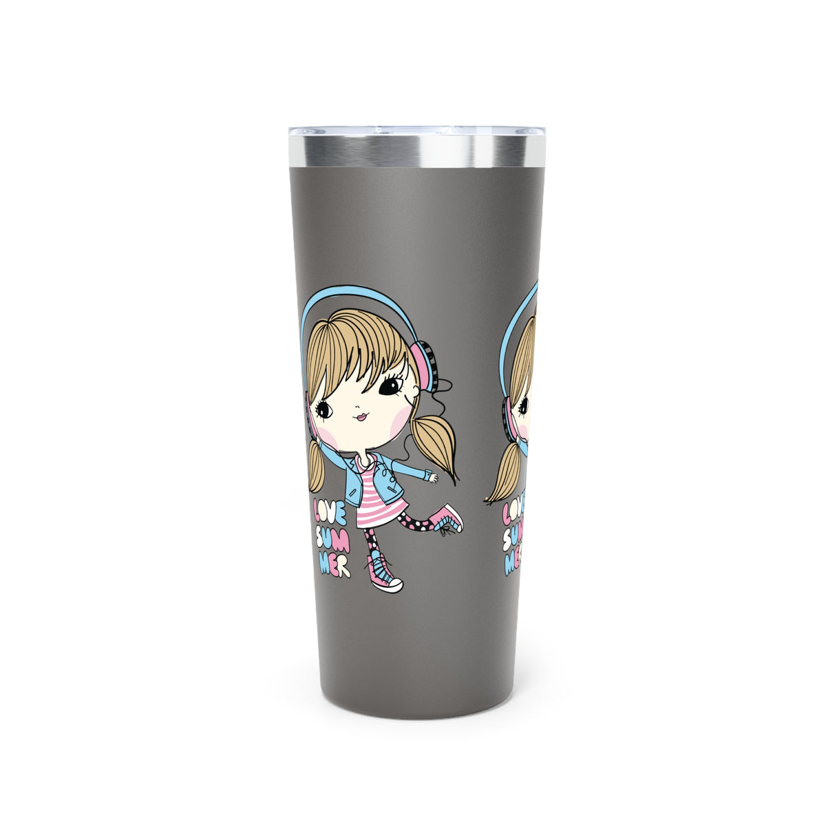 22oz Copper Vacuum Insulated Tumbler with Cartoon Hot 6 hours Cold 24 hours VT-2