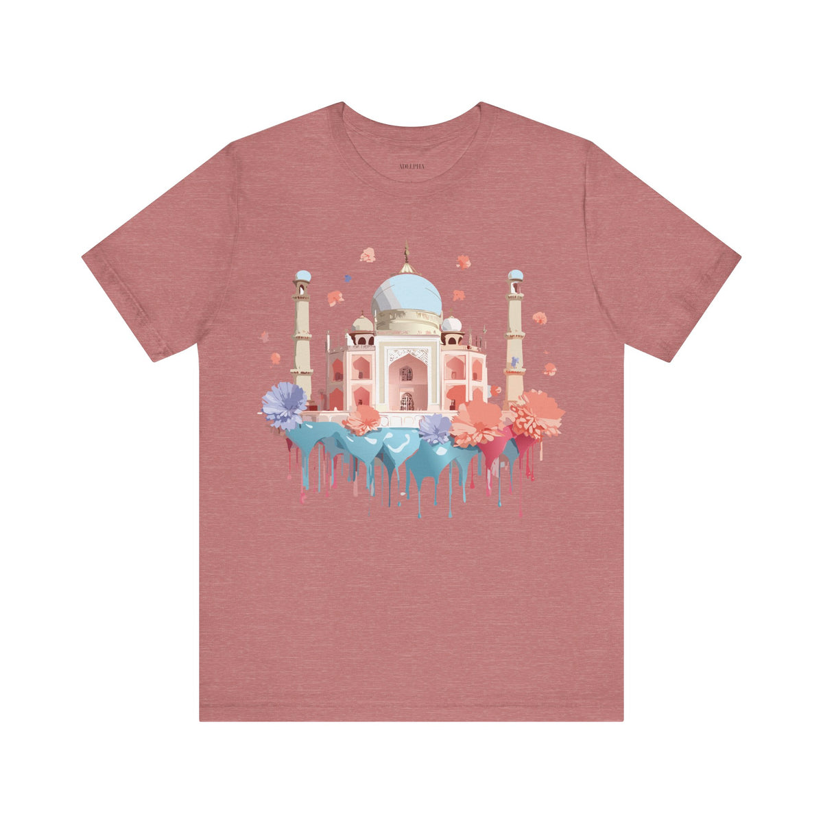 Unisex Cotton Bella+Canvas Tee with Taj Mahal