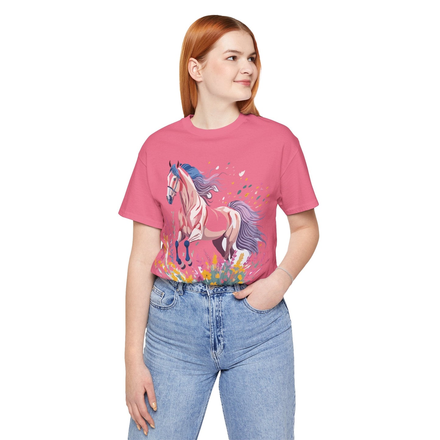 Horse Graphic Unisex 100 Cotton Vintage Animal Art T-Shirt 7