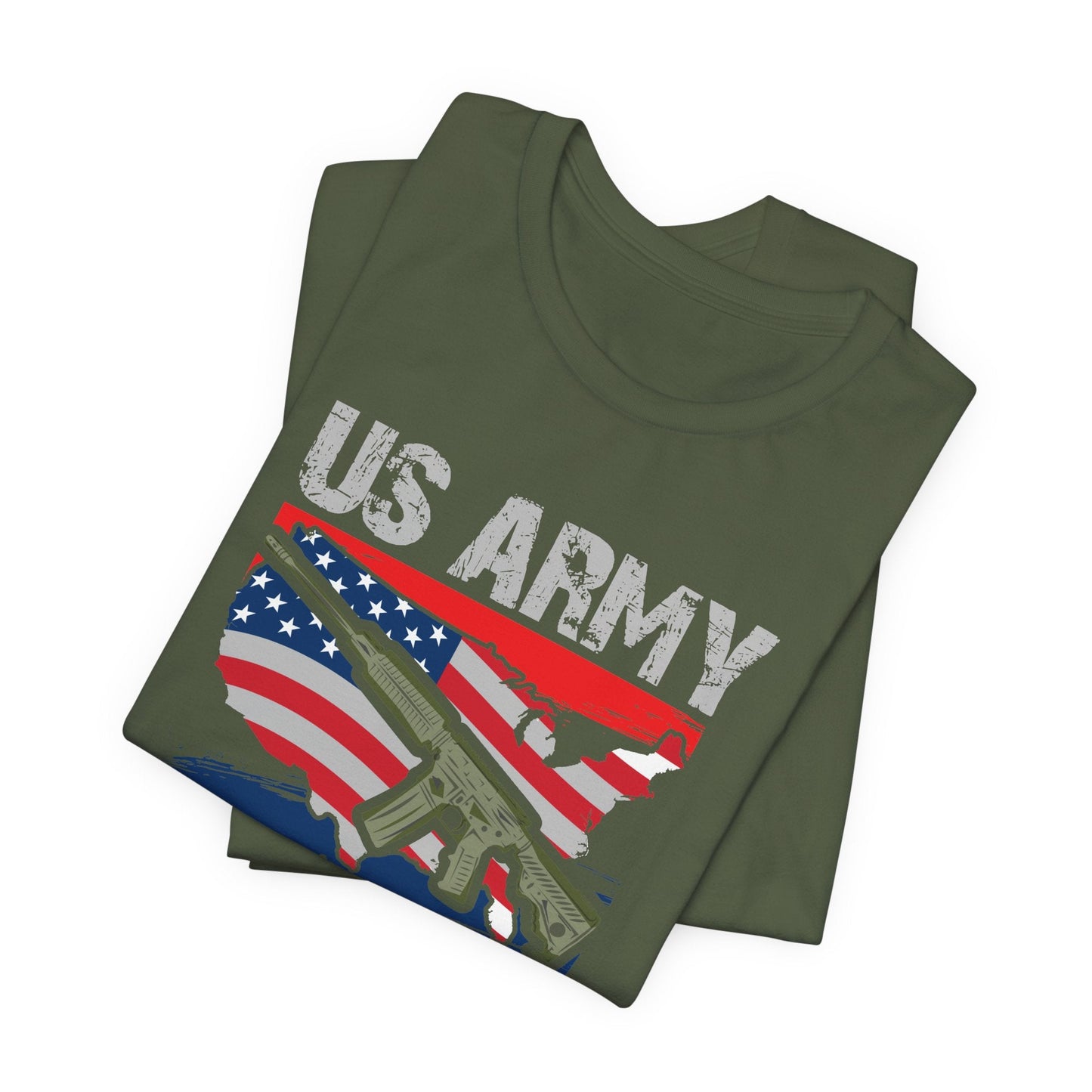 Army Veteran Patriotic Graphic Design Unisex Cotton T-Shirt v21