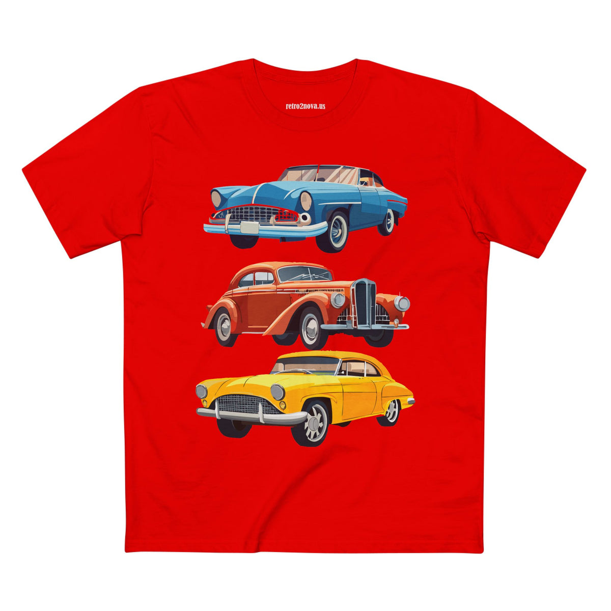 Retro Car Vintage Graphic Tee Staple Unisex 100 Cotton Tee Shirt - RC-4