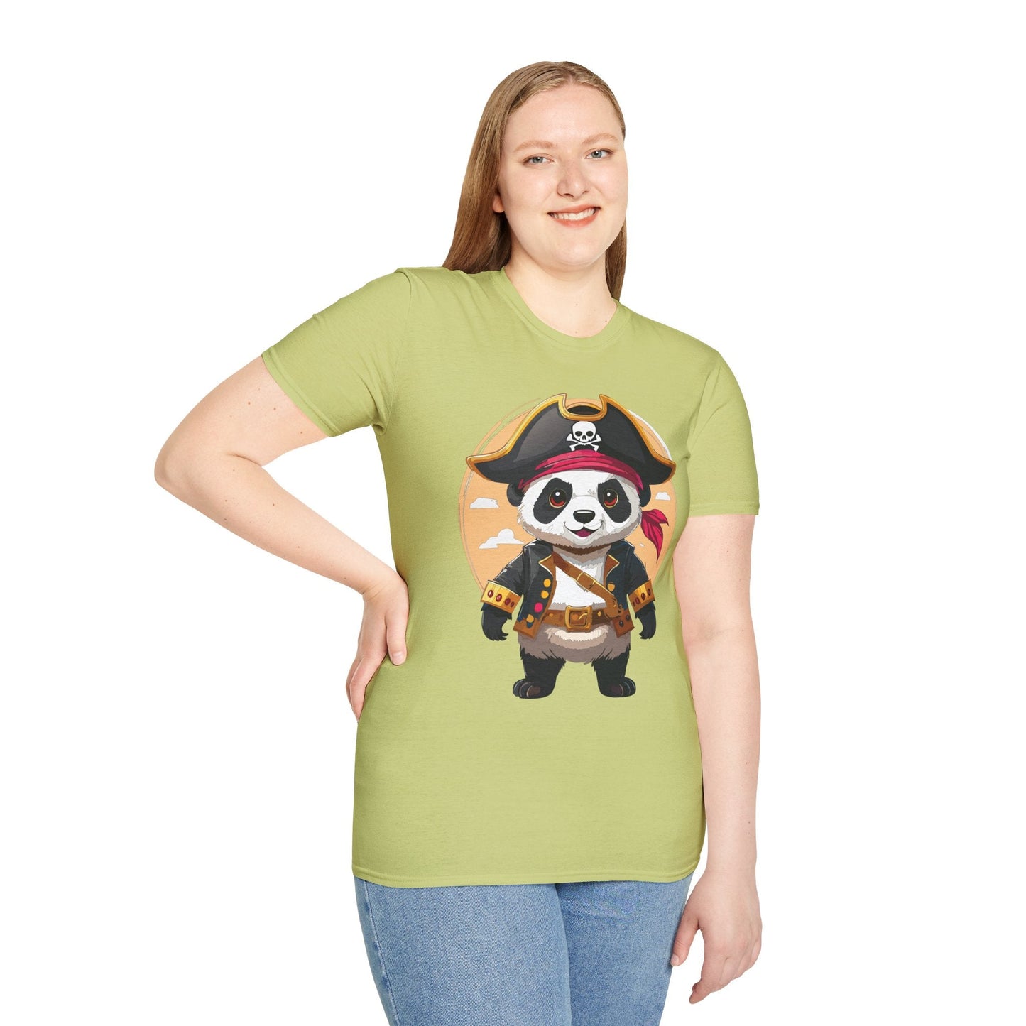 Panda Shirt Unisex T Shirt With Panda Animal Tee Animals Gildan Softstyle 64000 Cotton