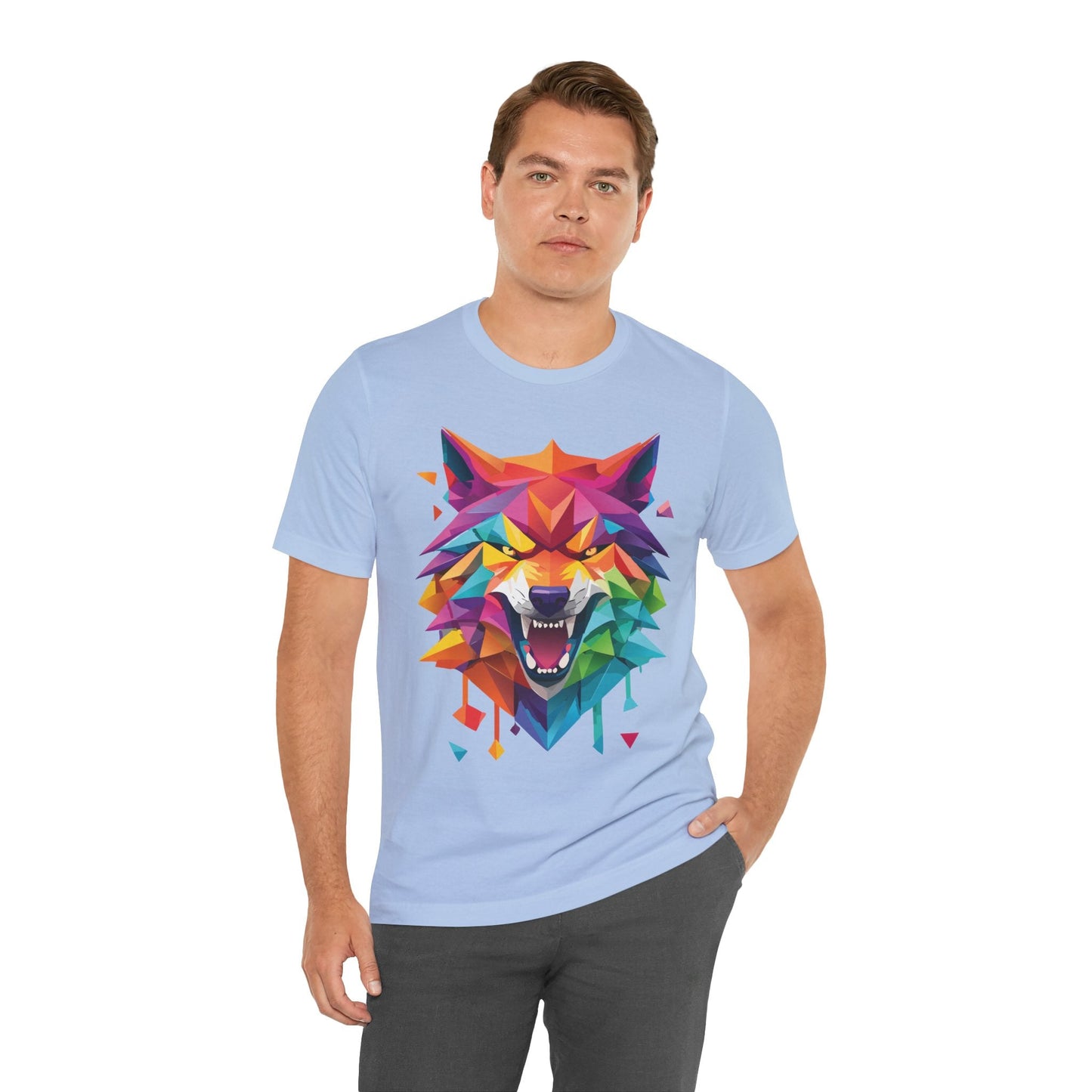 Unisex Animal Shirt With Art Design And Wild Animals Print Tee Short Sleeve Premium