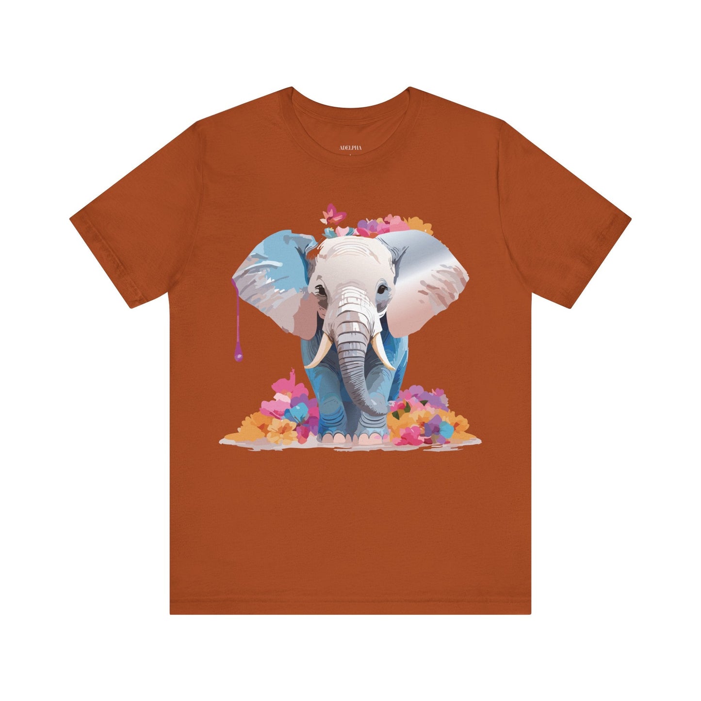 Elephant Graphic Tee Unisex Short Sleeve by Adelpha Premium Vintage Inspired Artwork
