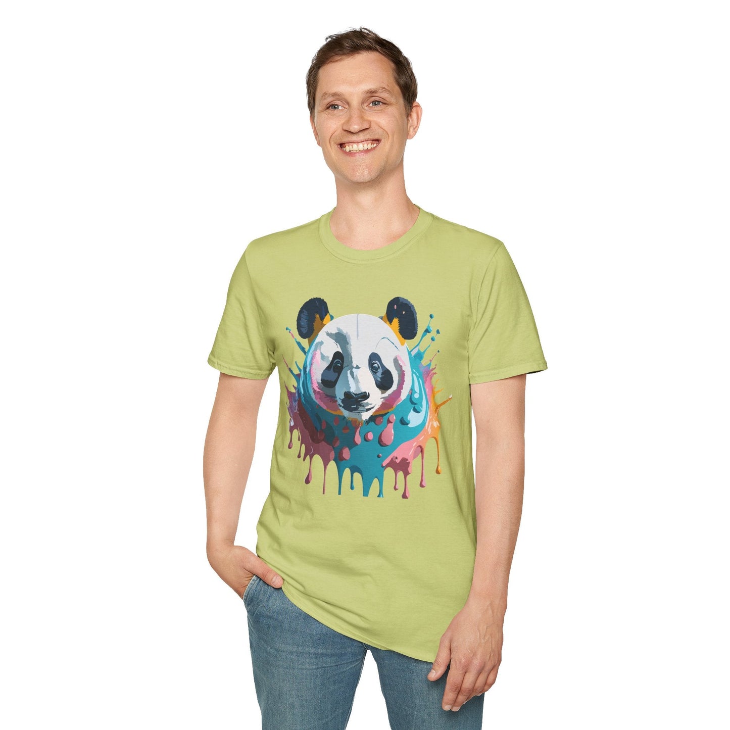 Panda Shirt Unisex T Shirt Gildan Softstyle 64000 Panda Graphic Animal Tee 100 Percent Cotton