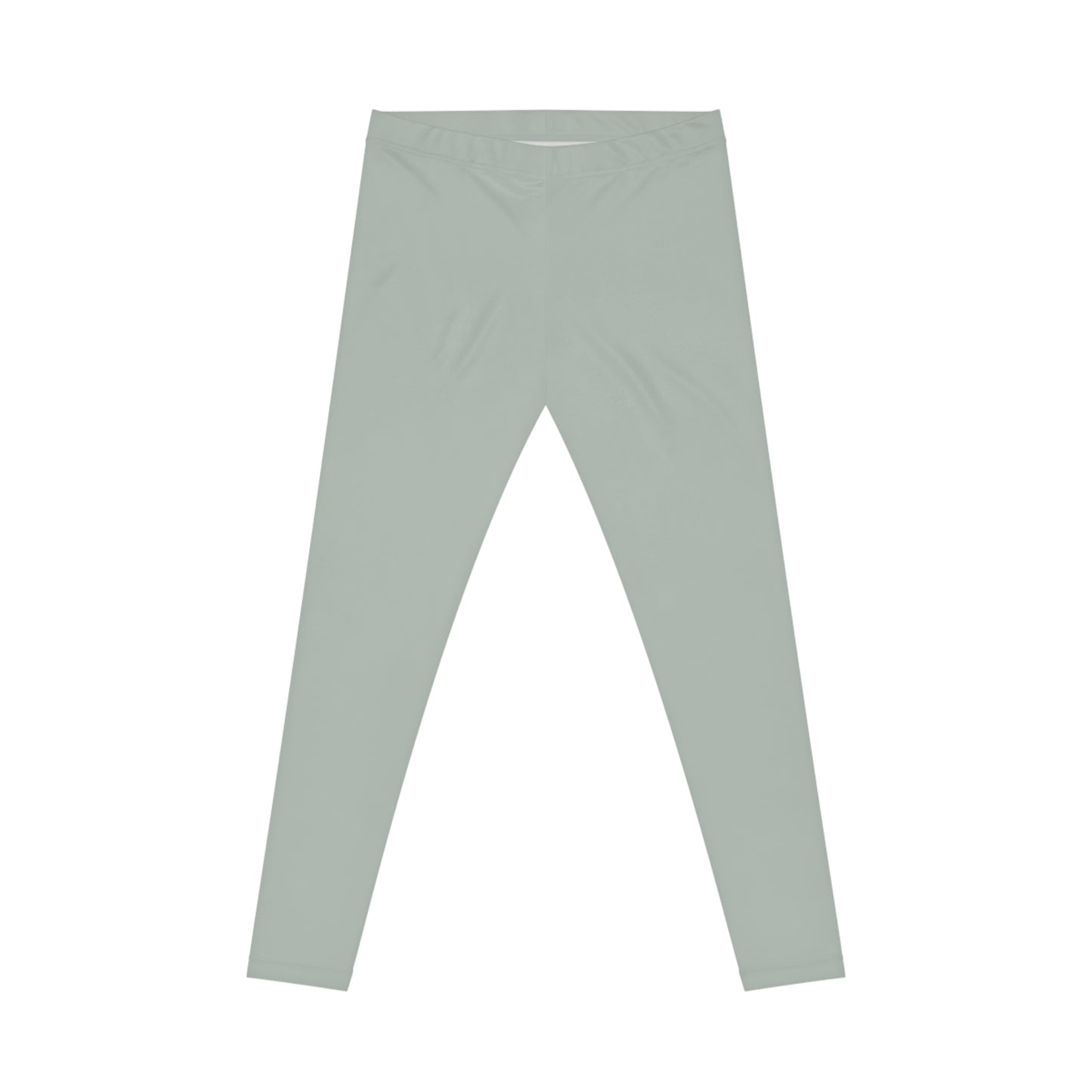 Light Ash Jade Color Women's Poly-Span Casual Leggings XS-2XL