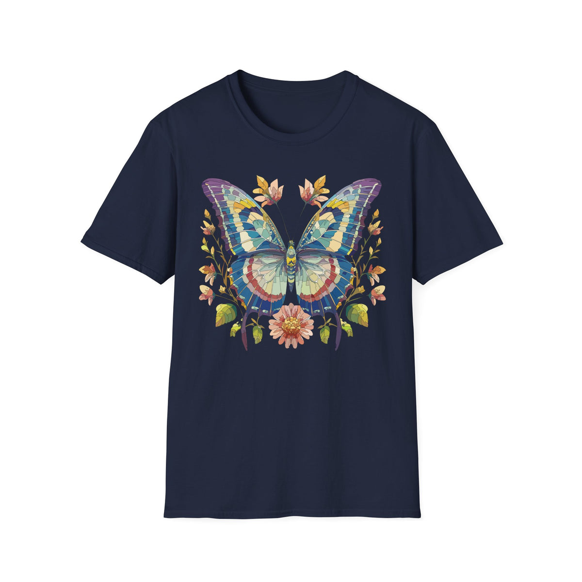 Colorful Watercolor Butterfly T-Shirt | Floral Wings Boho Nature Graphic Tee Unisex 100 Cotton Gildan T-Shirt
