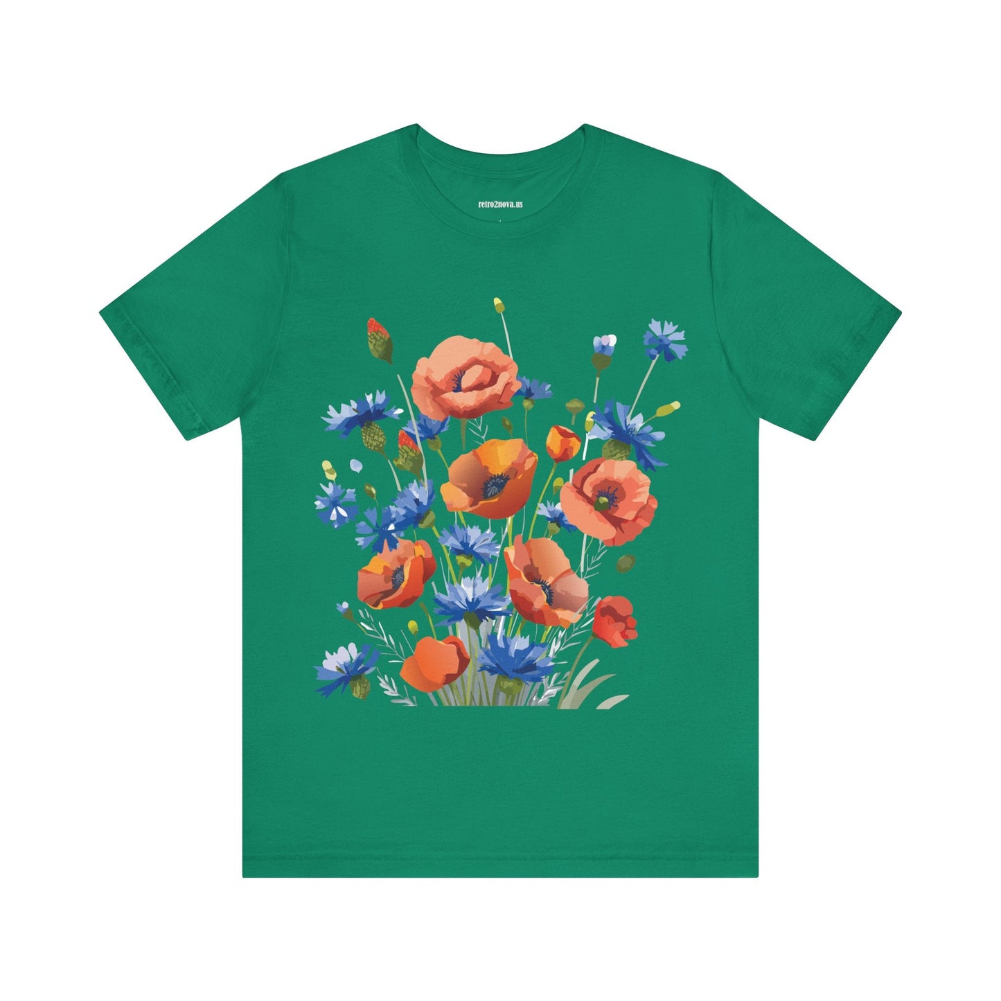 Unisex Floral Shirt Floral Print Tee Lightweight Breathable Fabric Short Sleeve Casual Wear