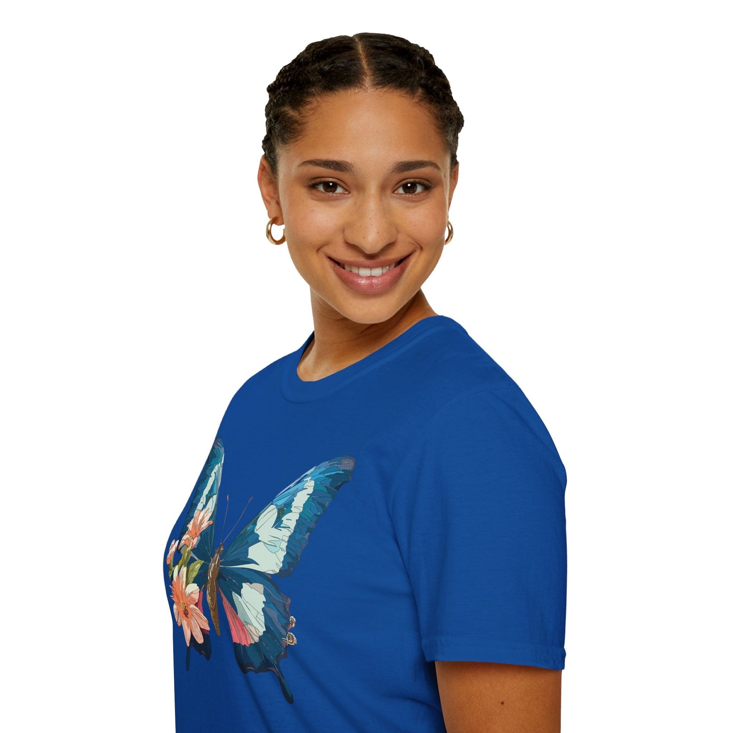 Butterfly Themed Unisex T Shirt Monarch Design Softstyle 64000 100 Cotton Tee For Everyday Comfort