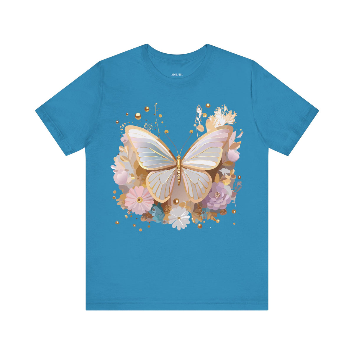 Butterfly Graphic Unisex Cotton Bella+Canvas Tee with Art Design n67