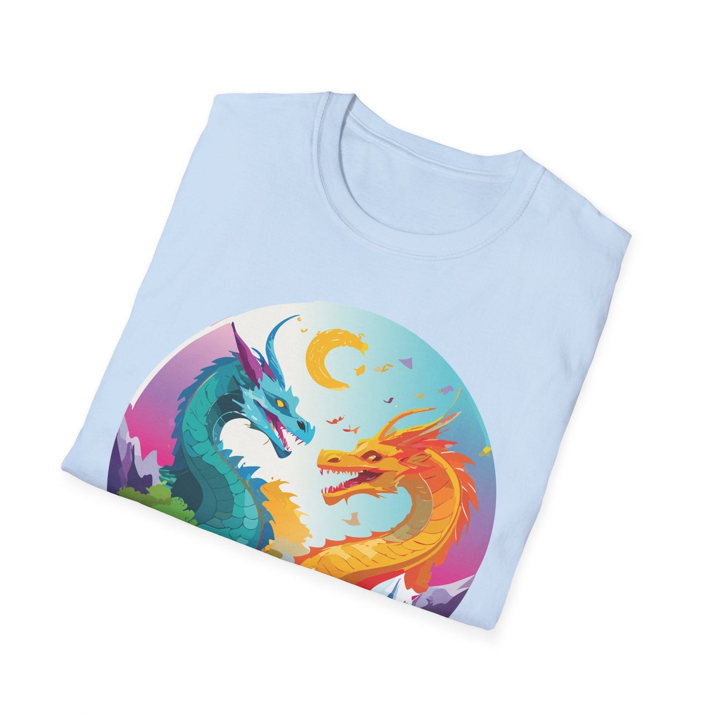 Dragon Graphic Unisex Cotton Softstyle Art Design Tee With Animals 29