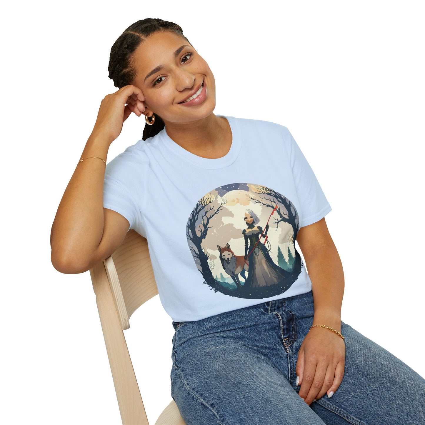 Womens Graphic T Shirts Ladies Art Design Tee Unisex Softstyle Cotton Tee Everyday Comfort