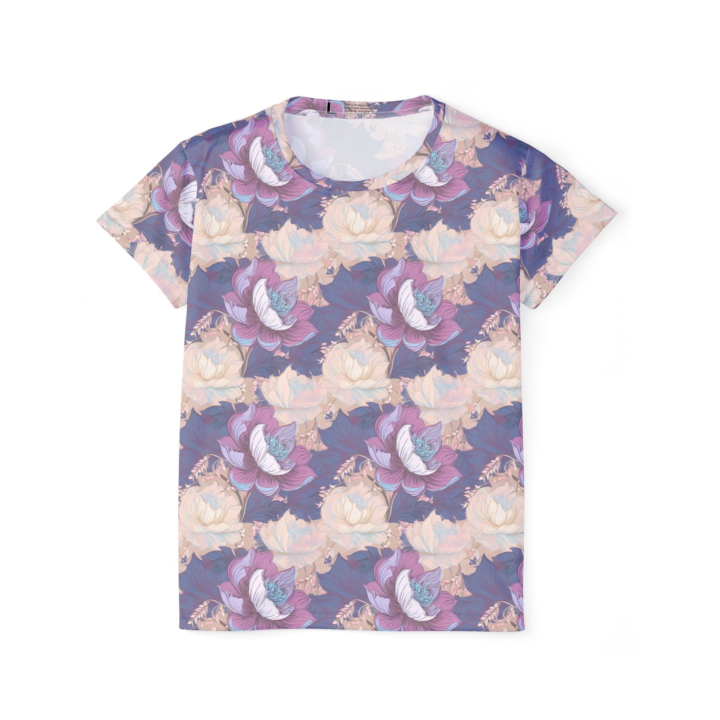 Women Poly T-Shirt with Floral Print
