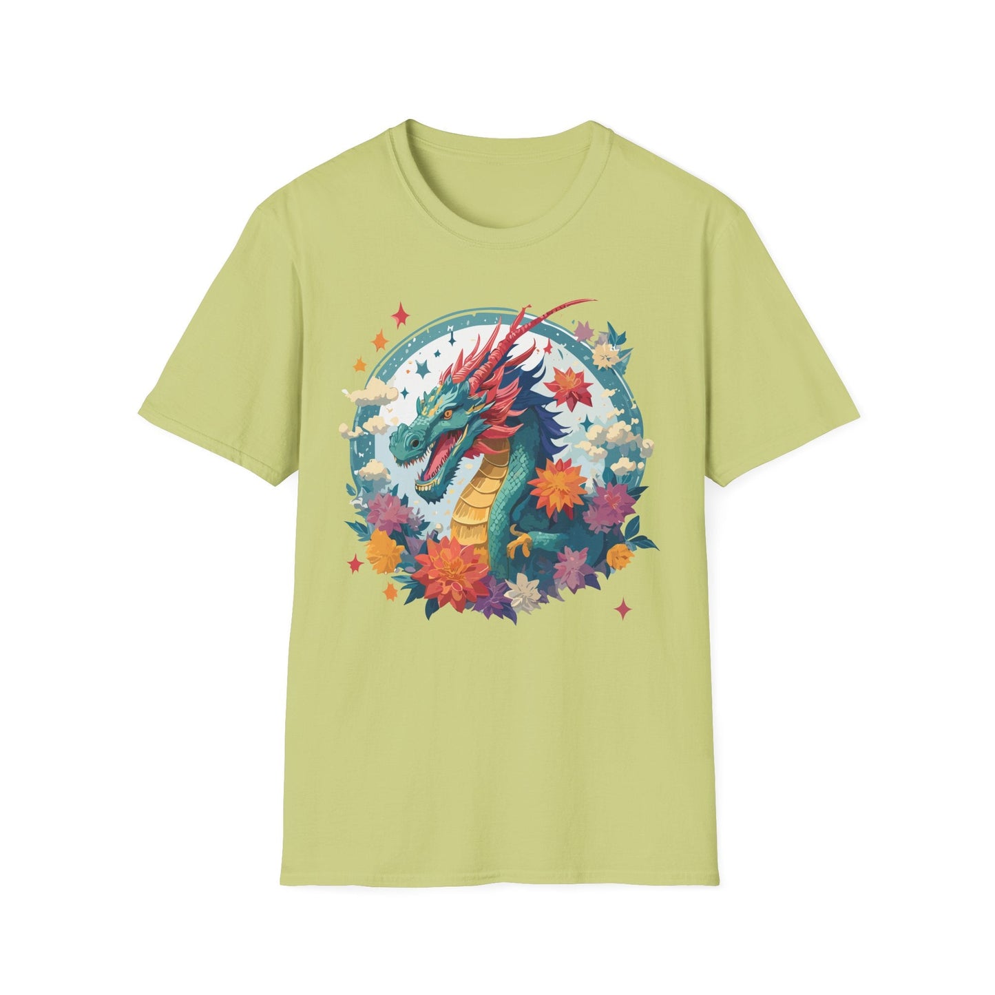 Dragon Graphic Unisex 100 Cotton Tee with Animal Artwork Design 3