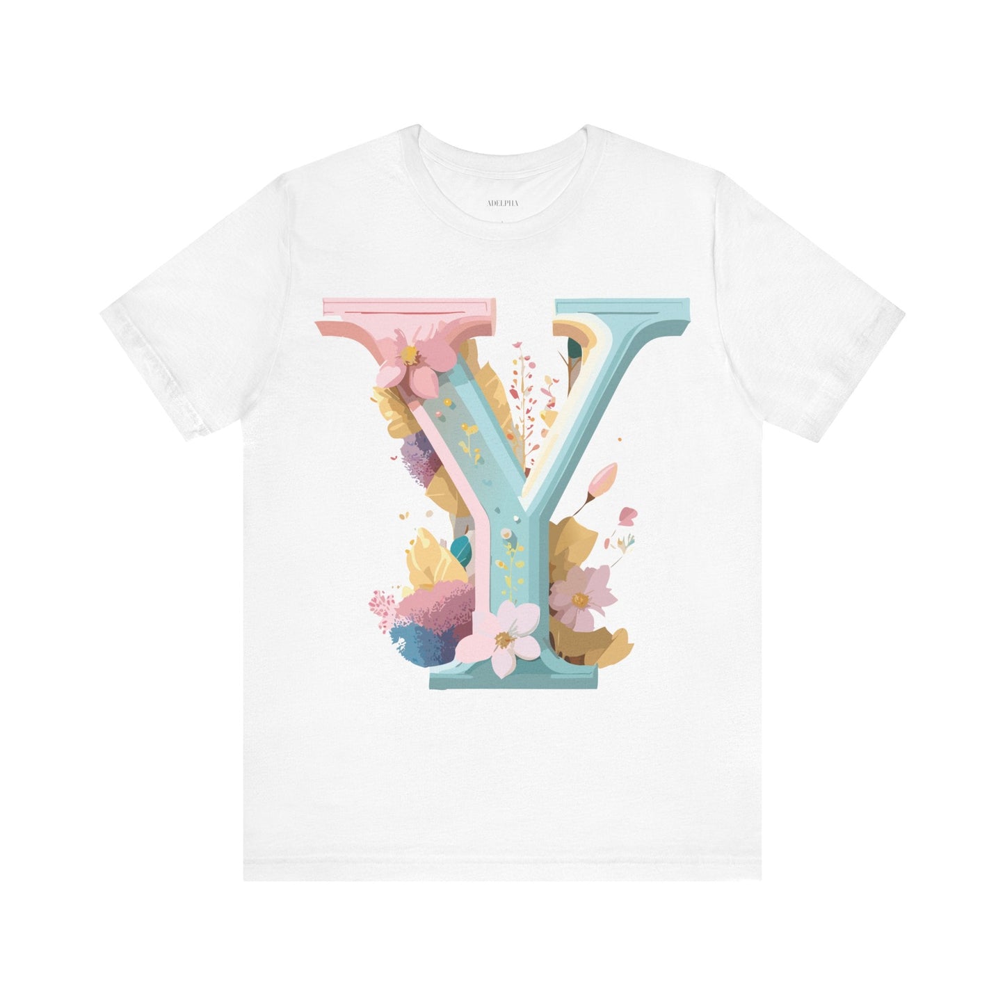 Letter Y Shirt Unisex Jersey Graphic Tee By Adelpha Vintage Inspired Art Short Sleeve Premium