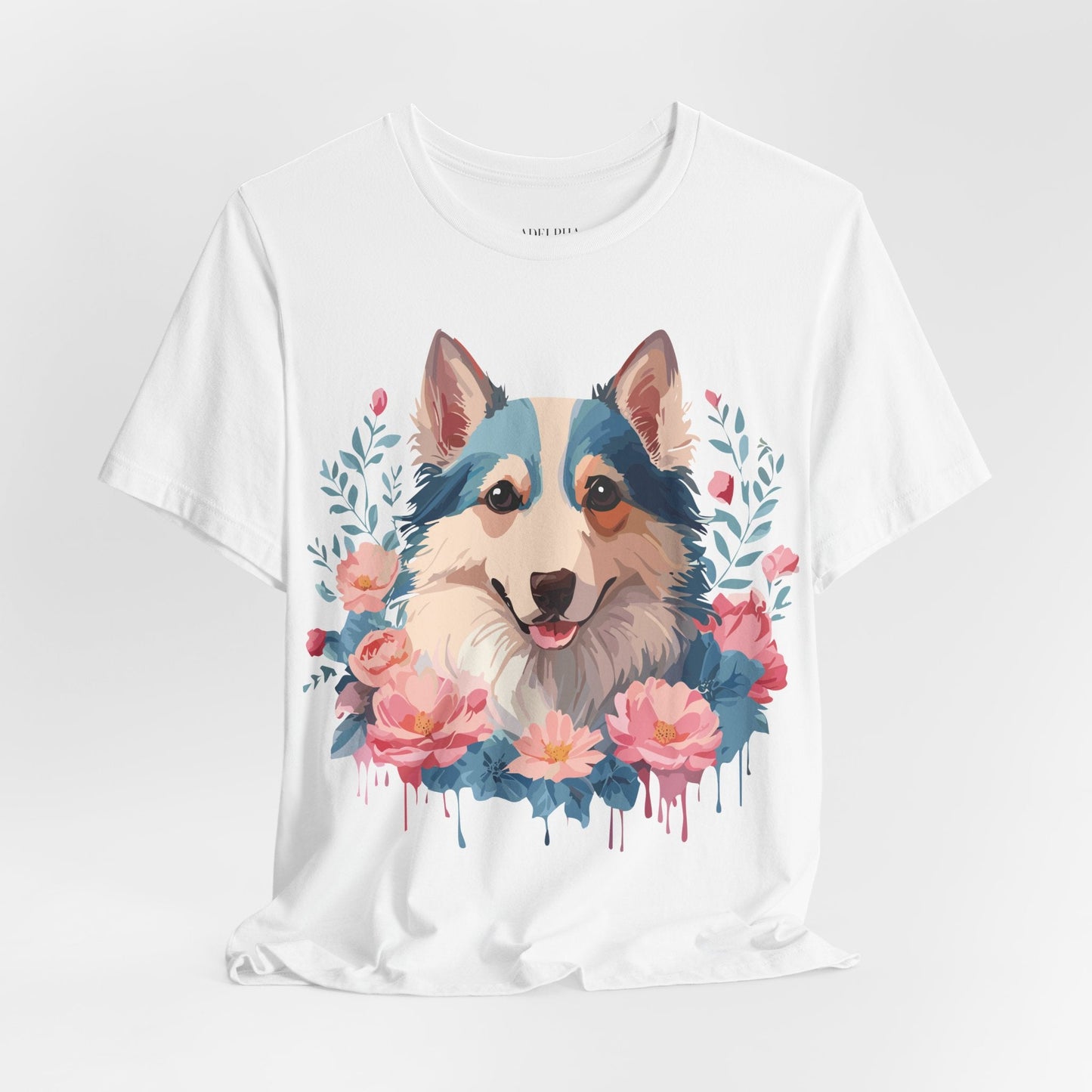 Unisex Graphic Dog Shirt Vintage Inspired Tee Art Design By Adelpha Premium Short Sleeve