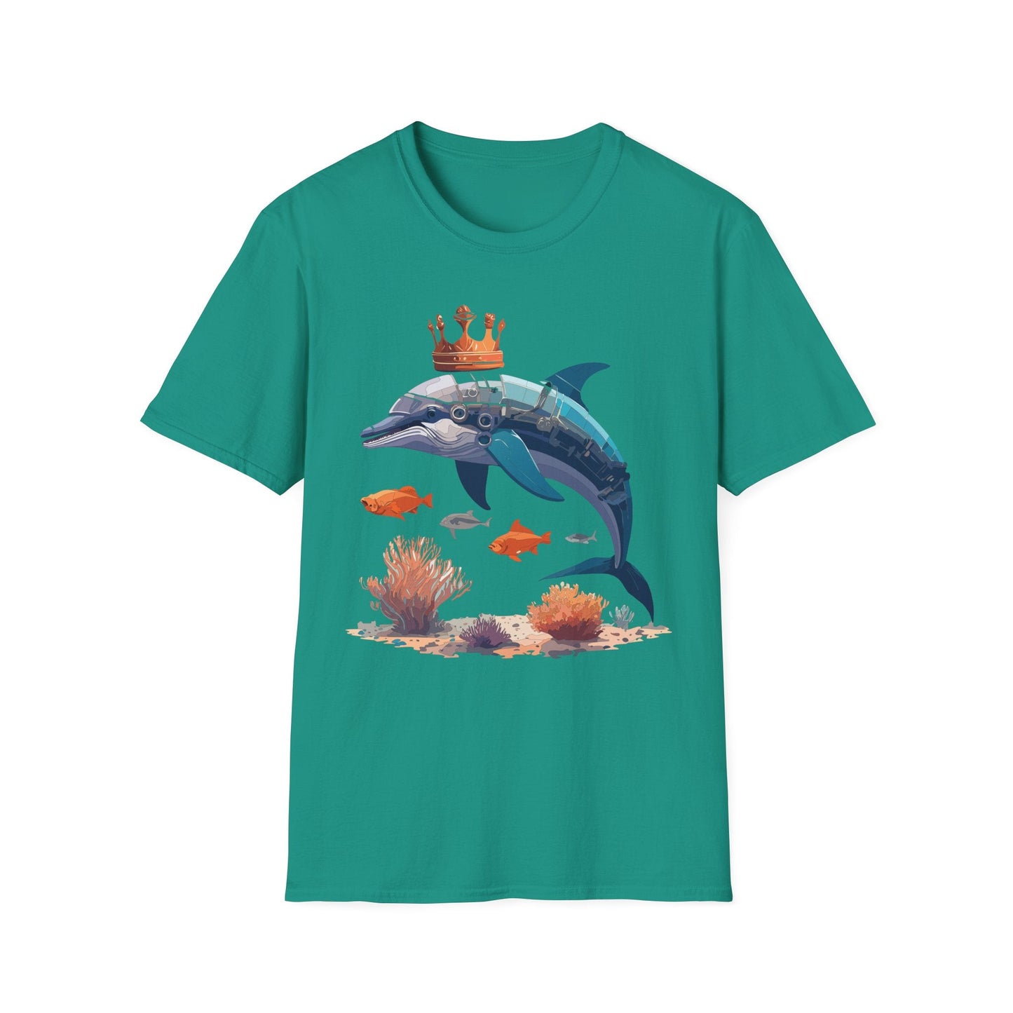 Dolphin Shirt Unisex Softstyle Short Sleeve Tee Gildan 64000 100 Percent Ring Spun Cotton
