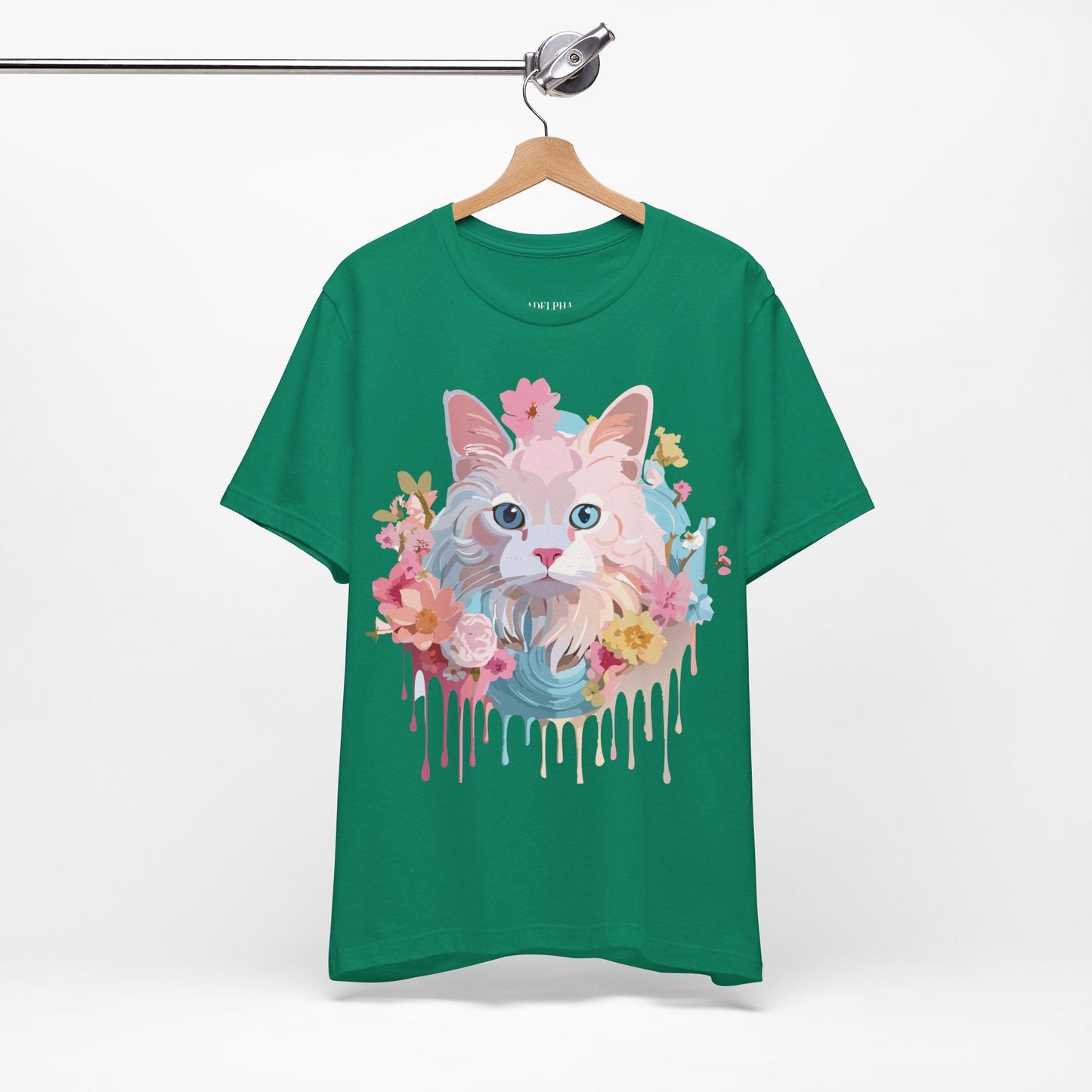 Cat Graphic Tee Unisex Shirt With Cat Art By Adelpha Vintage Inspired