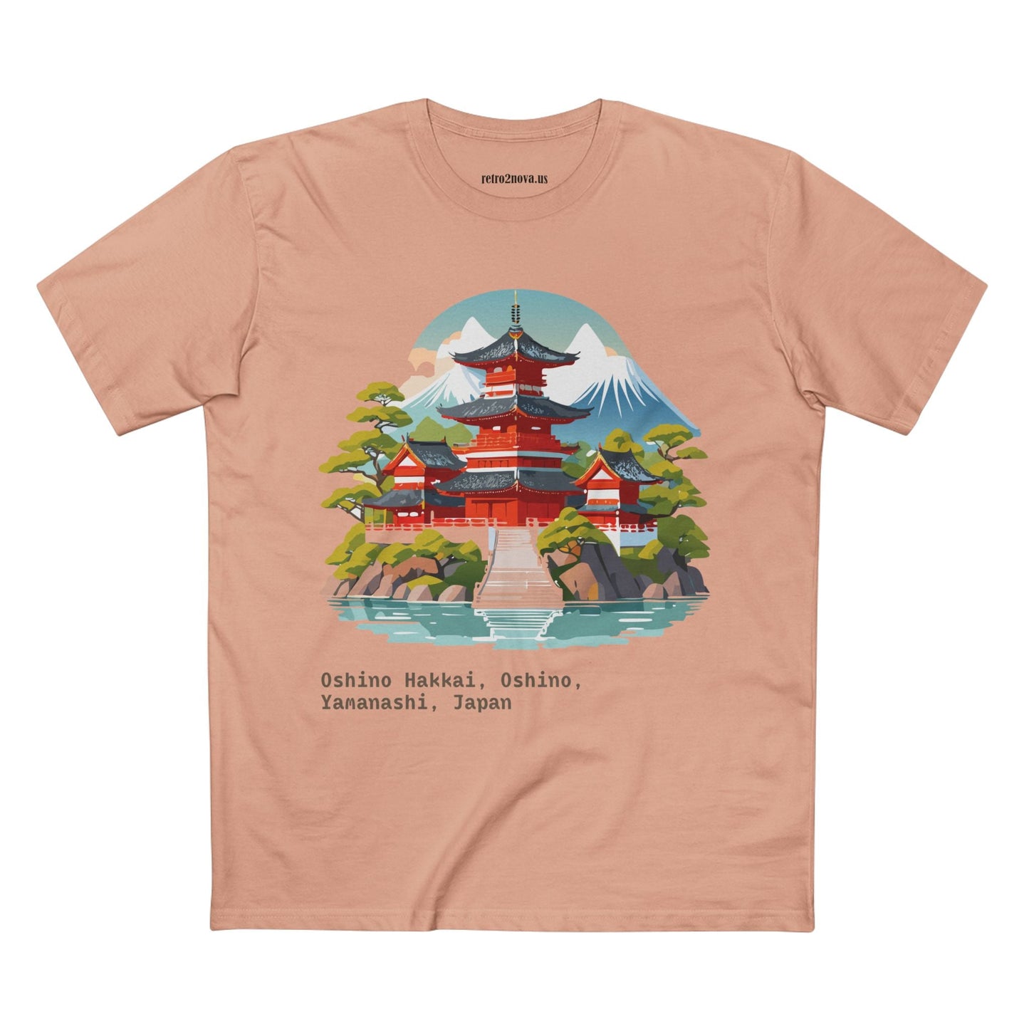 Retro2Nova Unisex Japan Shirt Travel Shirt TT30 Premium Cotton Tee With Original Art Design