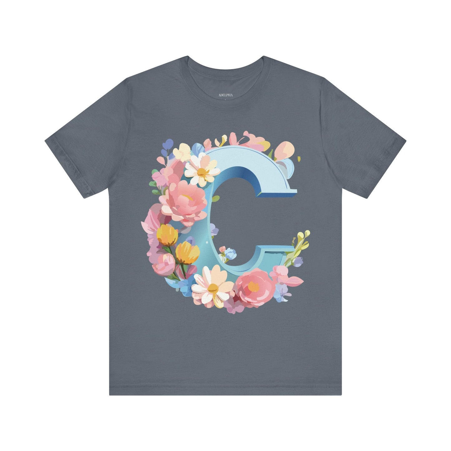 Letter C Graphic Tee Unisex Jersey Short Sleeve Premium Adelpha Artwork Vintage Inspired Casual Wear