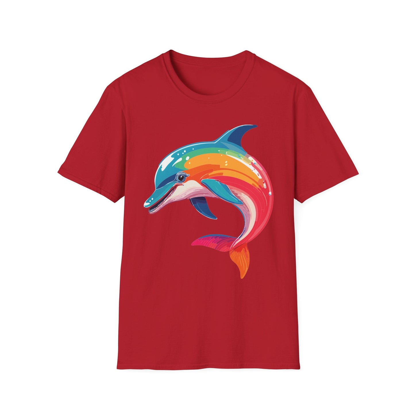 Dolphin Shirt For Unisex 100 Percent Ring Spun Cotton Gildan Softstyle 64000 Short Sleeve Tee