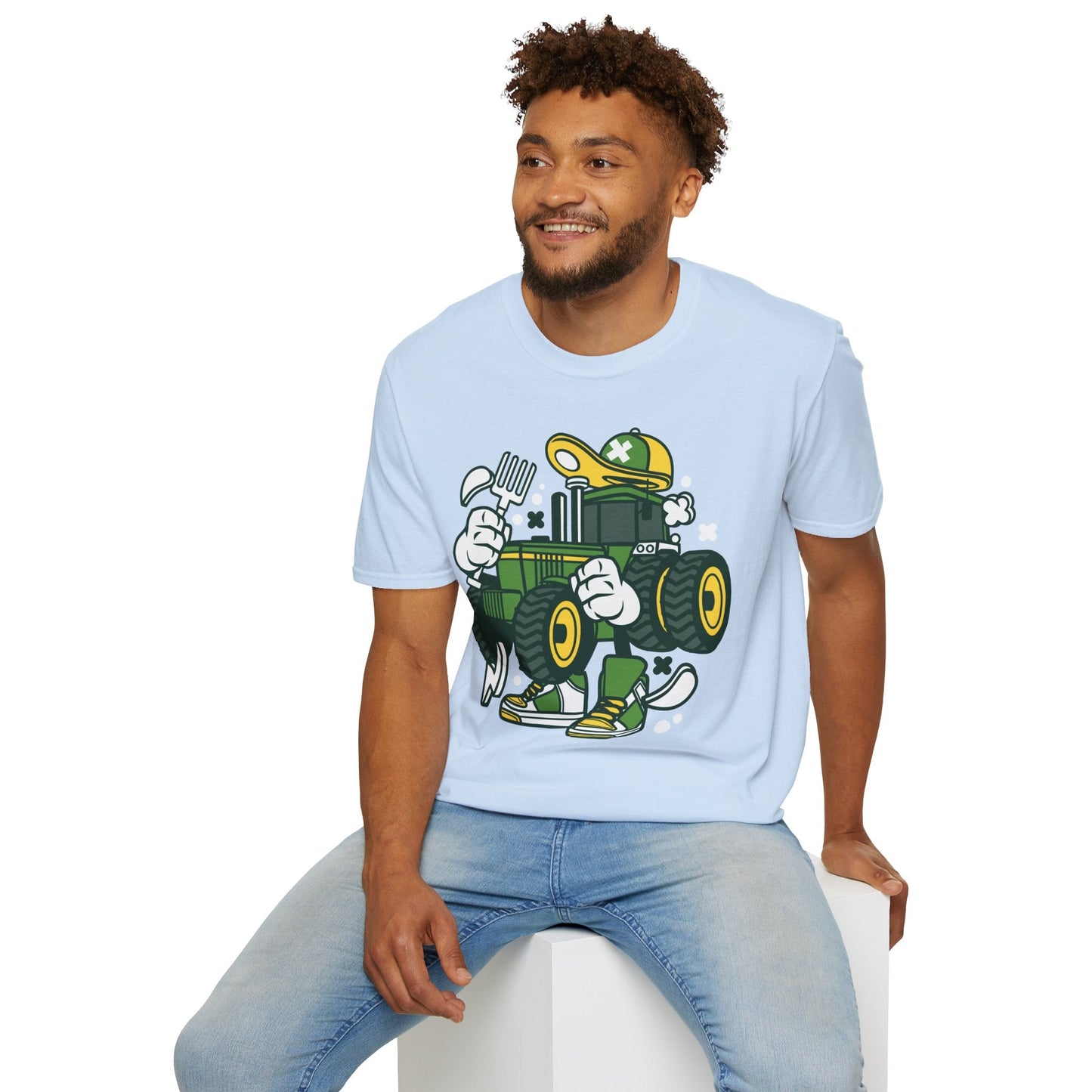 Cartoon T Shirt Animation Tee Funny Design Unisex Softstyle Cotton Shirt 64000 Comfort