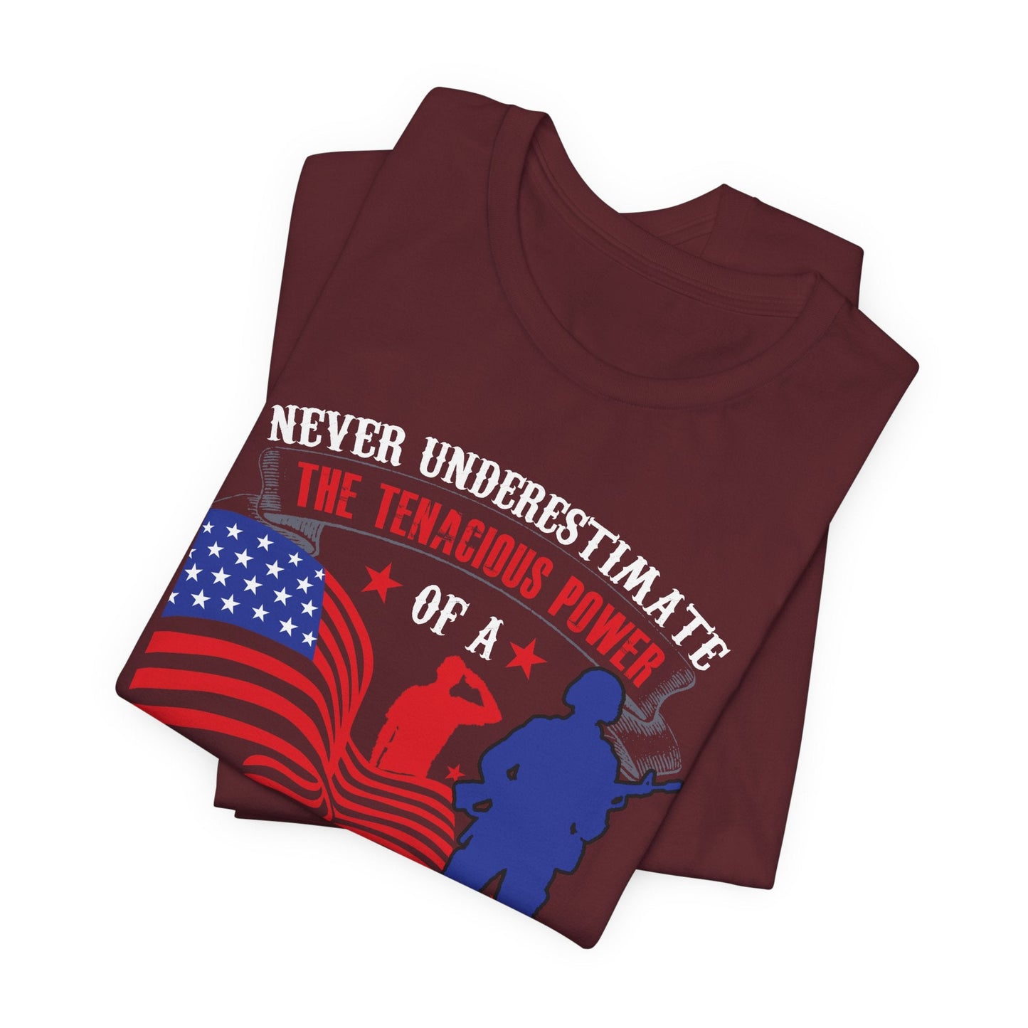 Army Veteran Patriotic Graphic Design Unisex Cotton T-Shirt v53