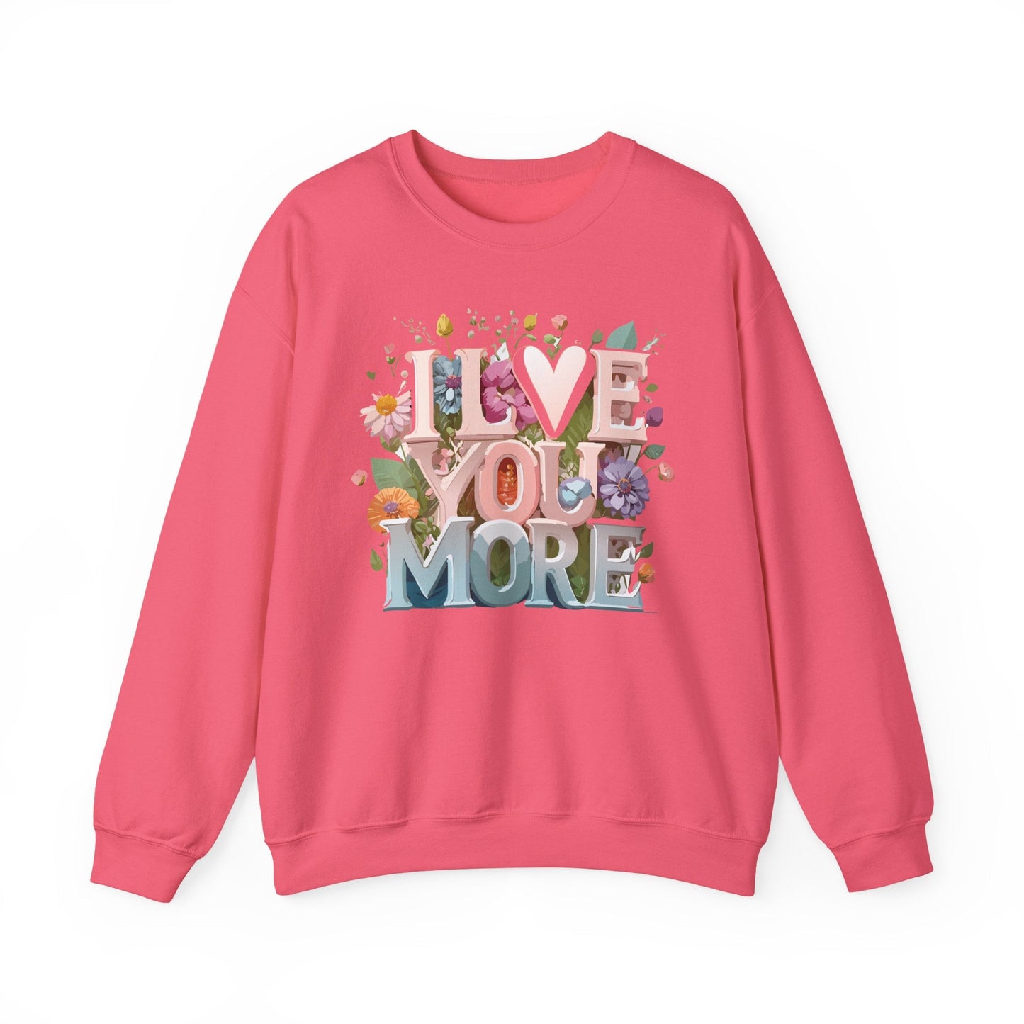 Floral Love Sweatshirt Unisex Crewneck Valentine Day Floral Print Cozy Winter Wear