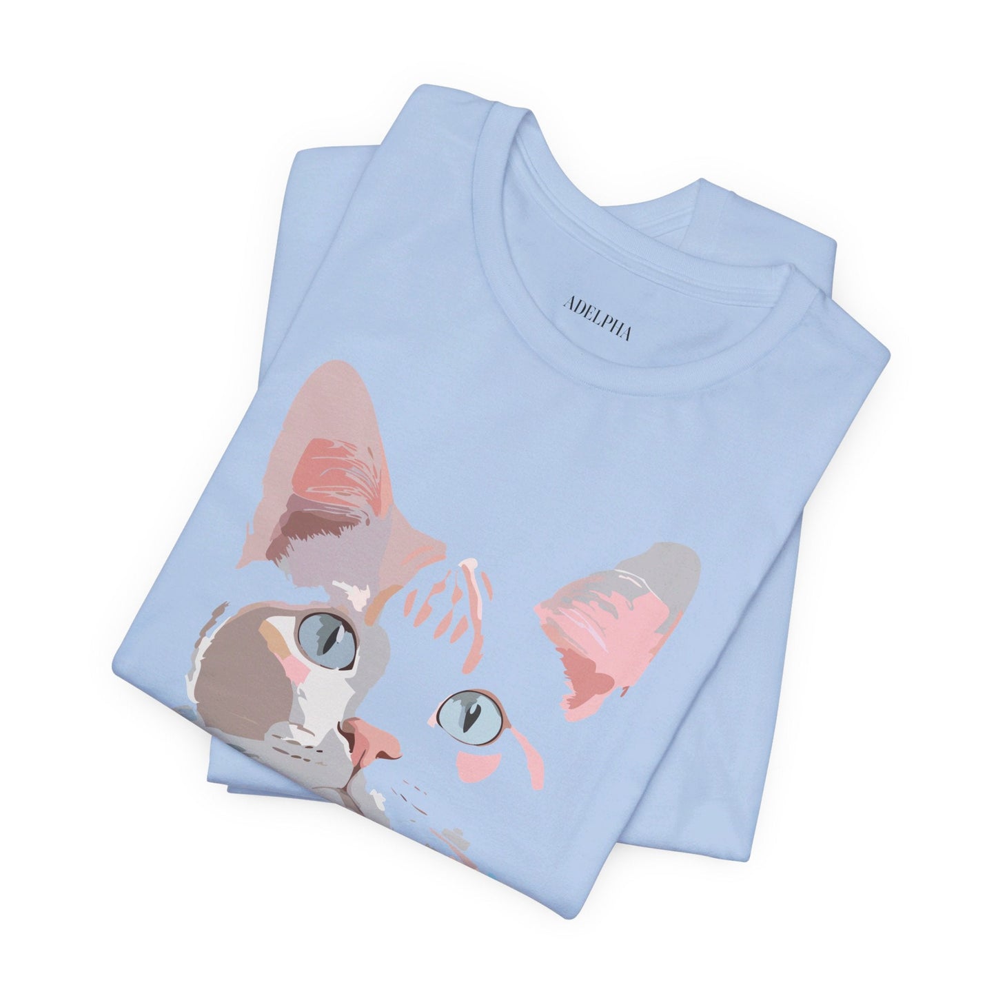 Adelpha Cat Graphic T Shirt Unisex Short Sleeve Vintage Artwork Tee