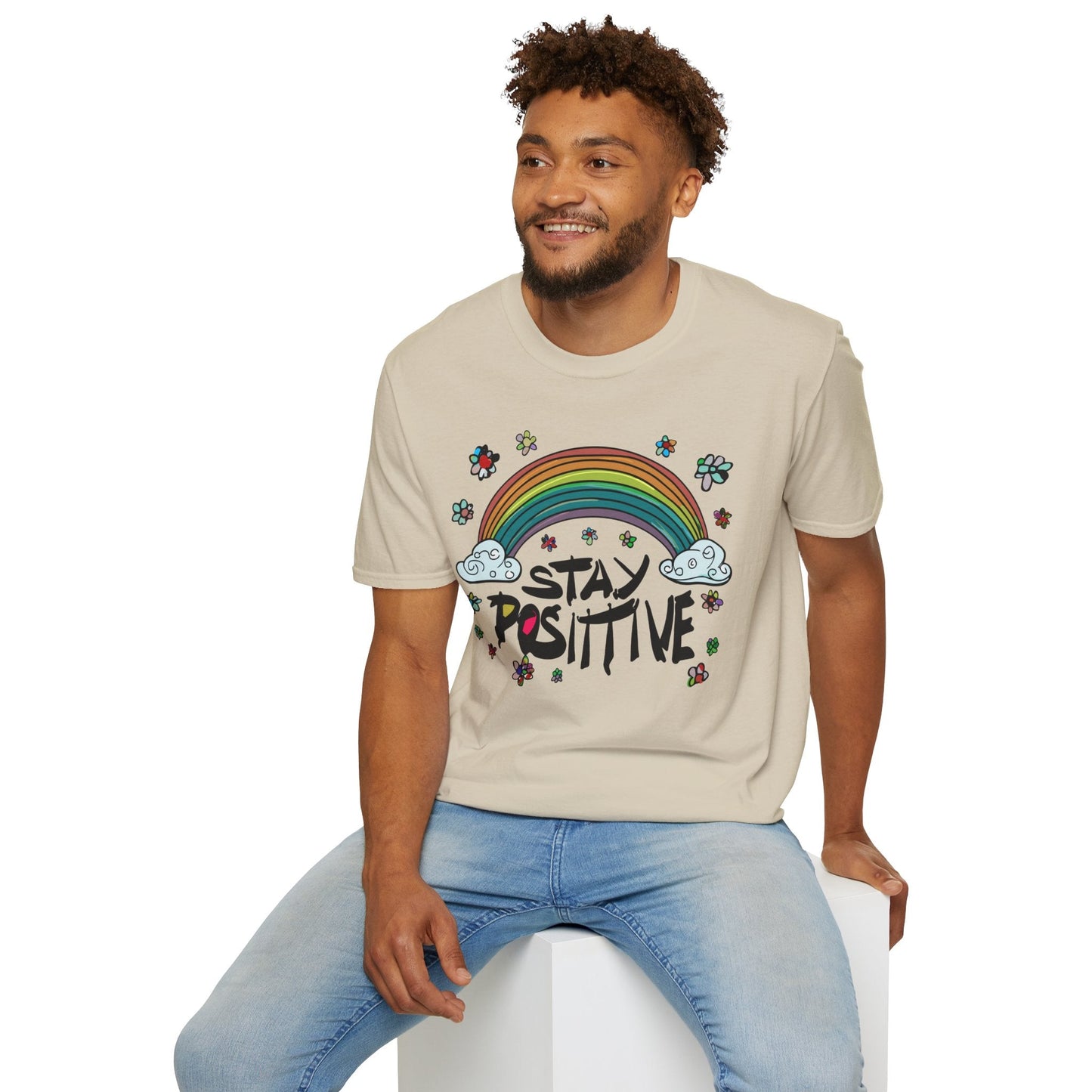Positive Slogan T Shirt Unisex Softstyle Tee With Positive Words And Good Quotes Gildan 64000